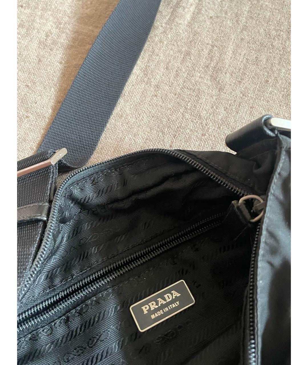 PRADA Черная нейлоновая сумка на плечо, фото 3