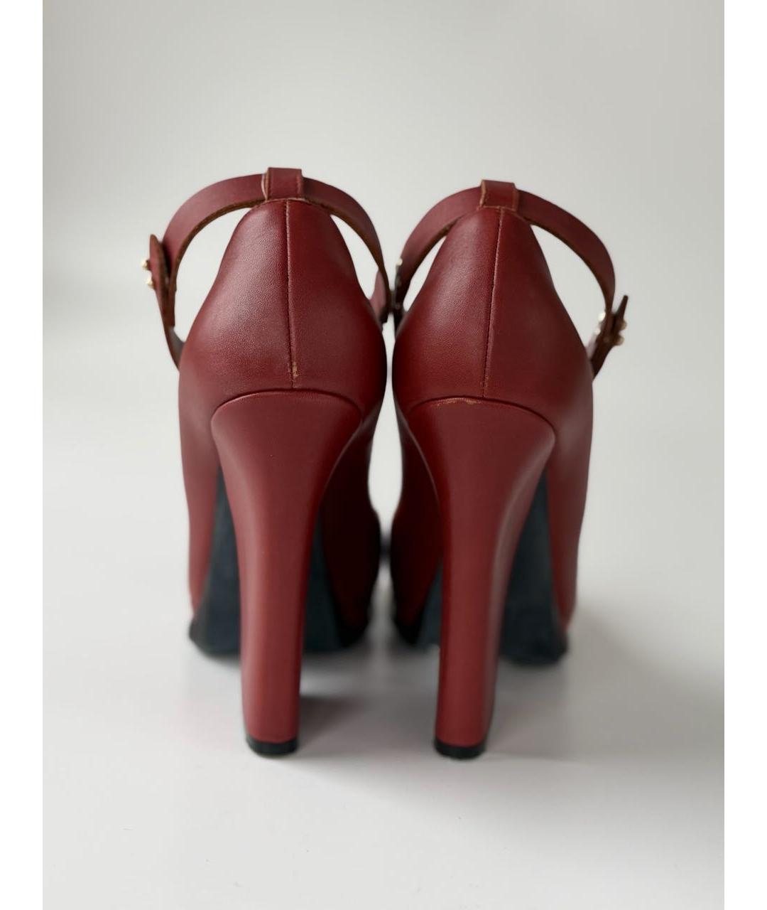 LANVIN Красные кожаные туфли, фото 2