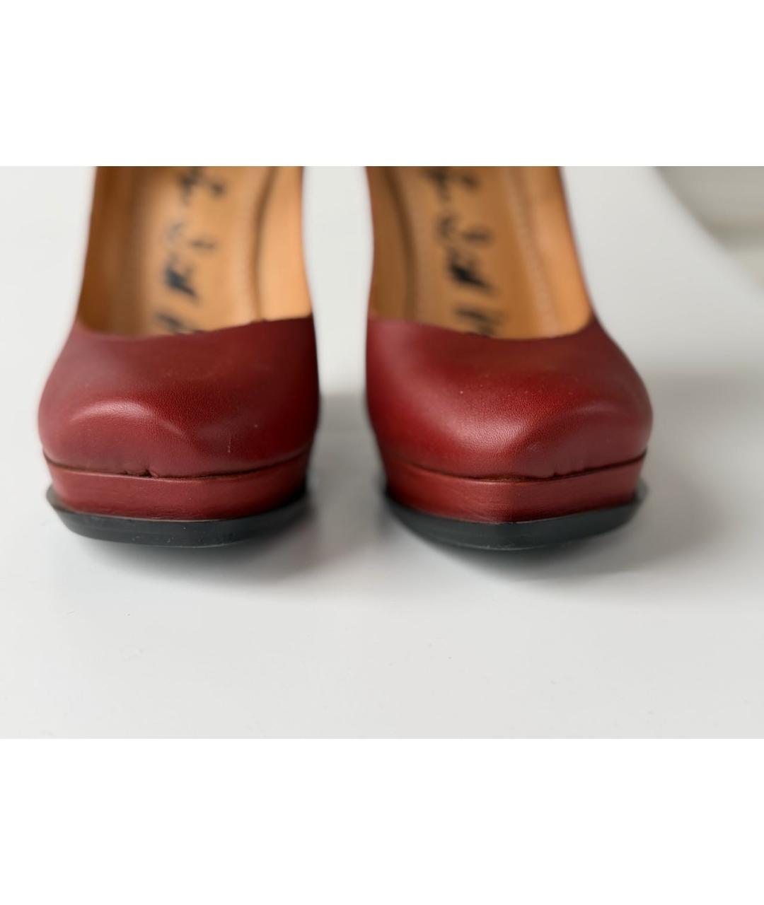 LANVIN Красные кожаные туфли, фото 5