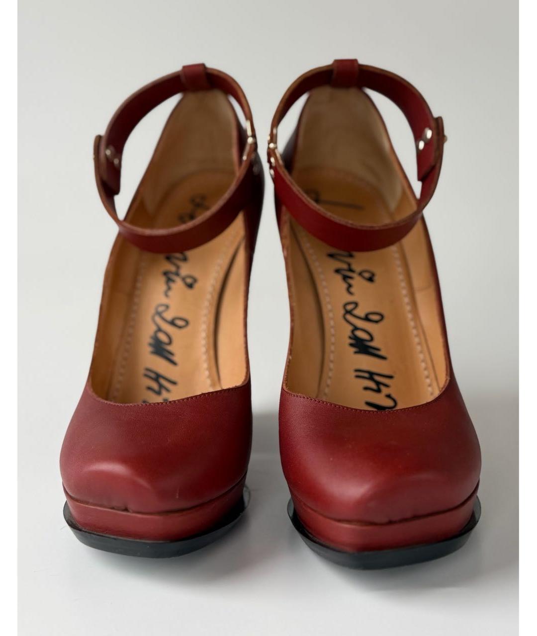 LANVIN Красные кожаные туфли, фото 3