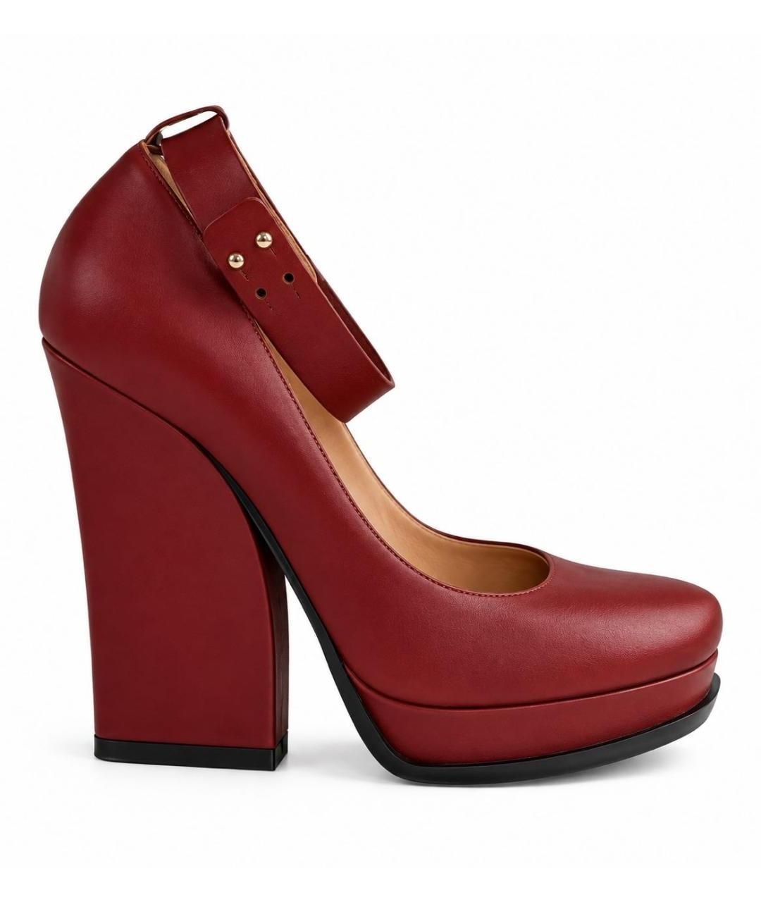 LANVIN Красные кожаные туфли, фото 10