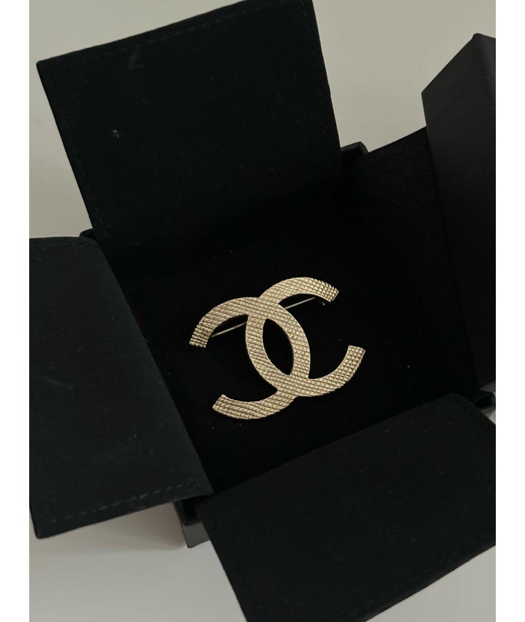 CHANEL Золотая металлическая булавка / брошь, фото 6