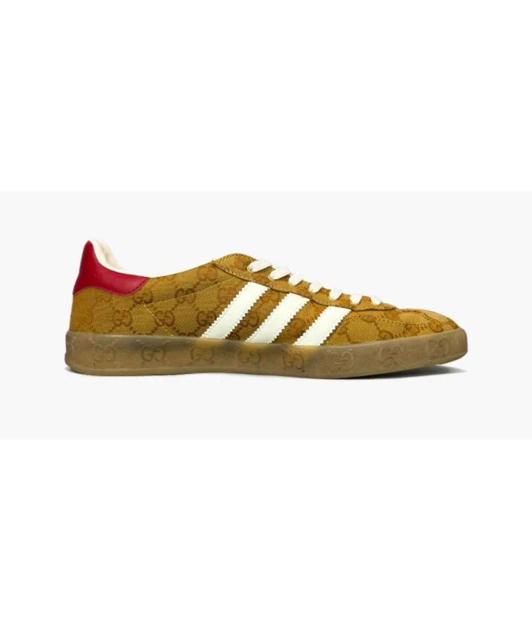 ADIDAS Золотые текстильные низкие кроссовки / кеды, фото 2