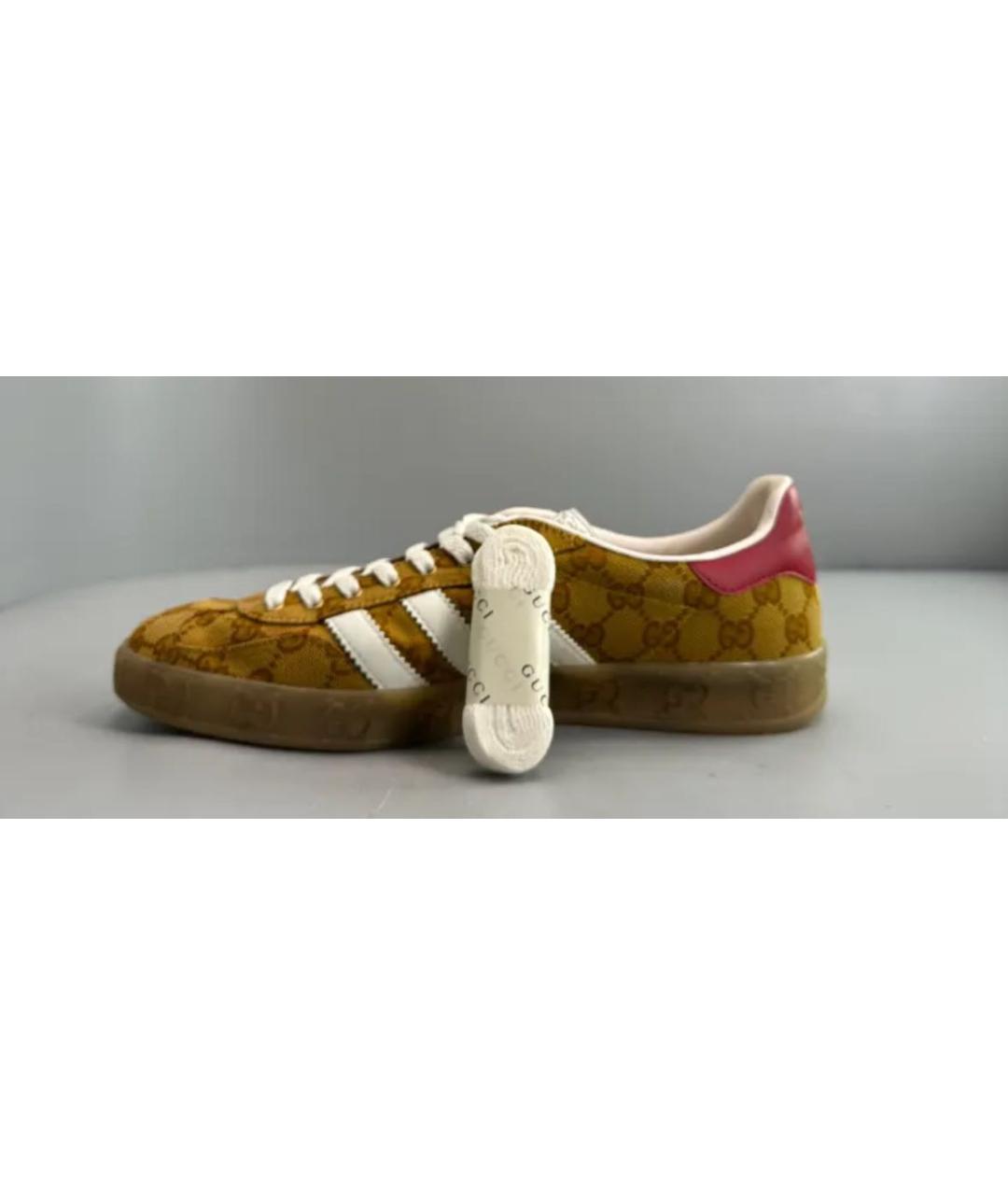 ADIDAS Золотые текстильные низкие кроссовки / кеды, фото 5