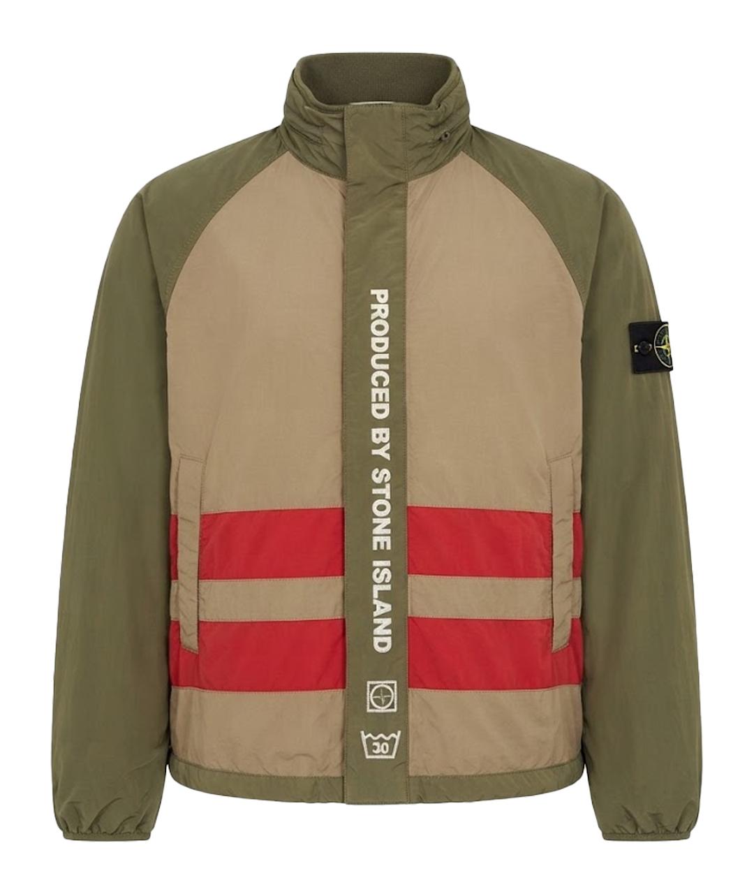STONE ISLAND Хаки нейлоновый пуховик, фото 1