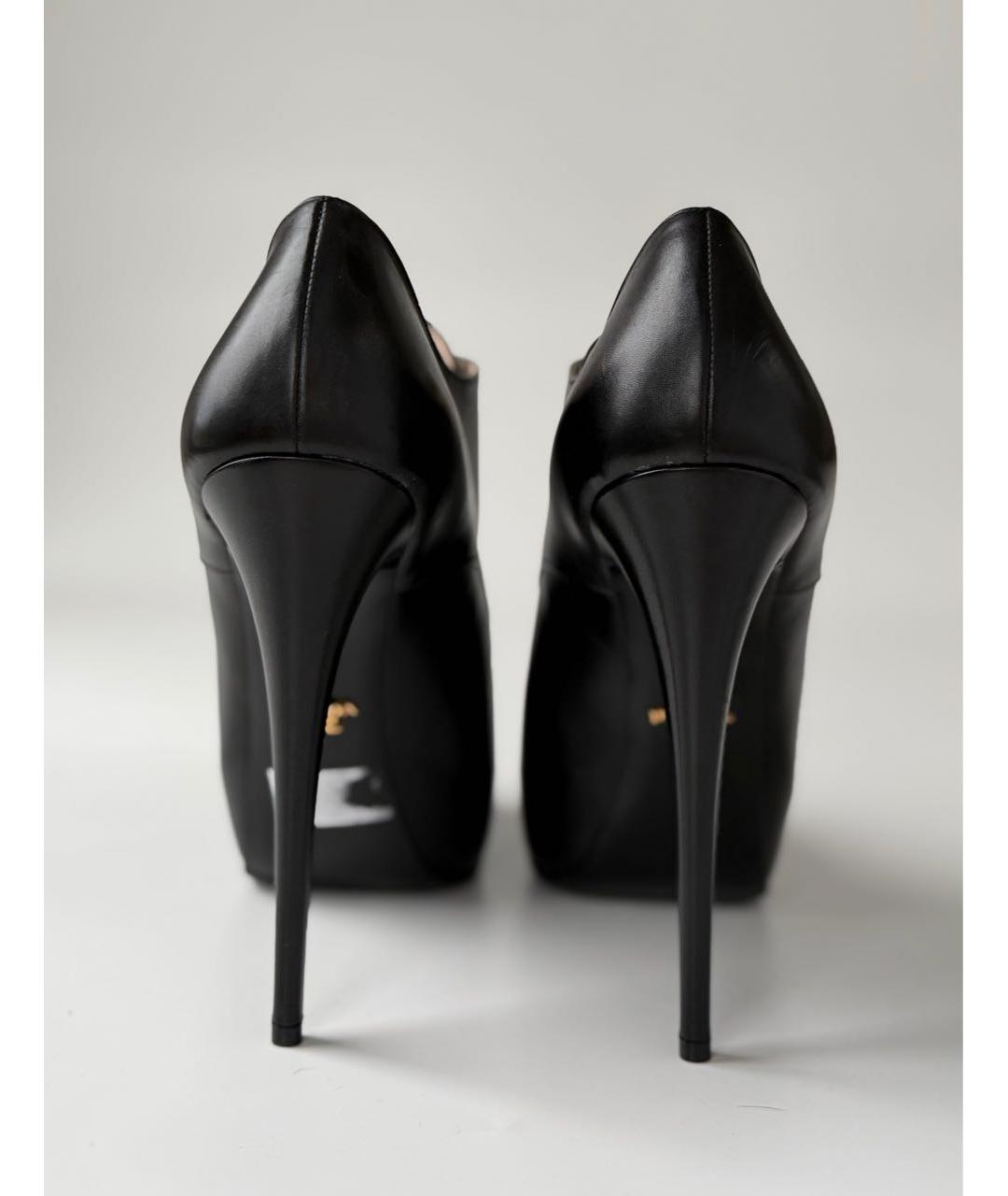 PRADA Черные кожаные ботильоны, фото 4