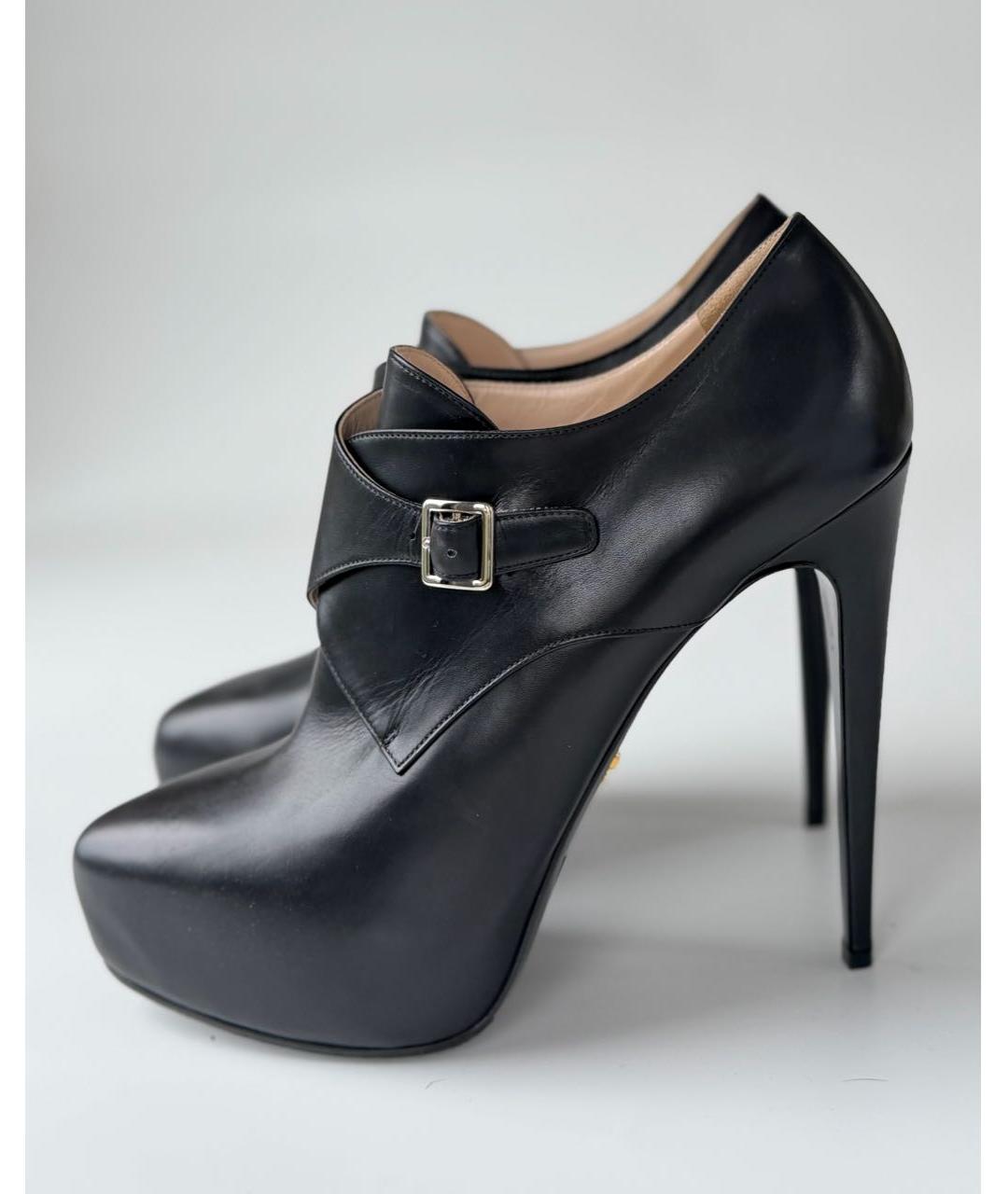PRADA Черные кожаные ботильоны, фото 8
