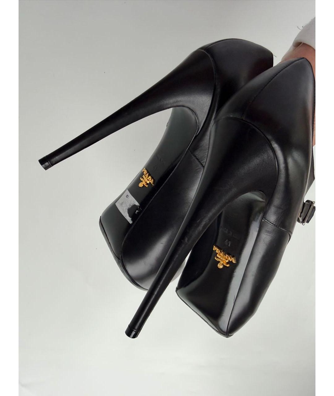 PRADA Черные кожаные ботильоны, фото 6