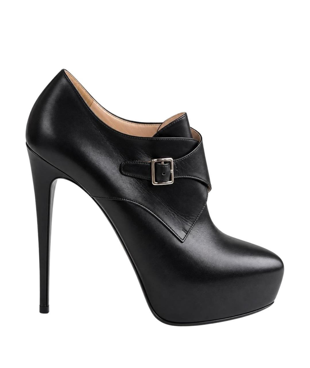 PRADA Черные кожаные ботильоны, фото 1