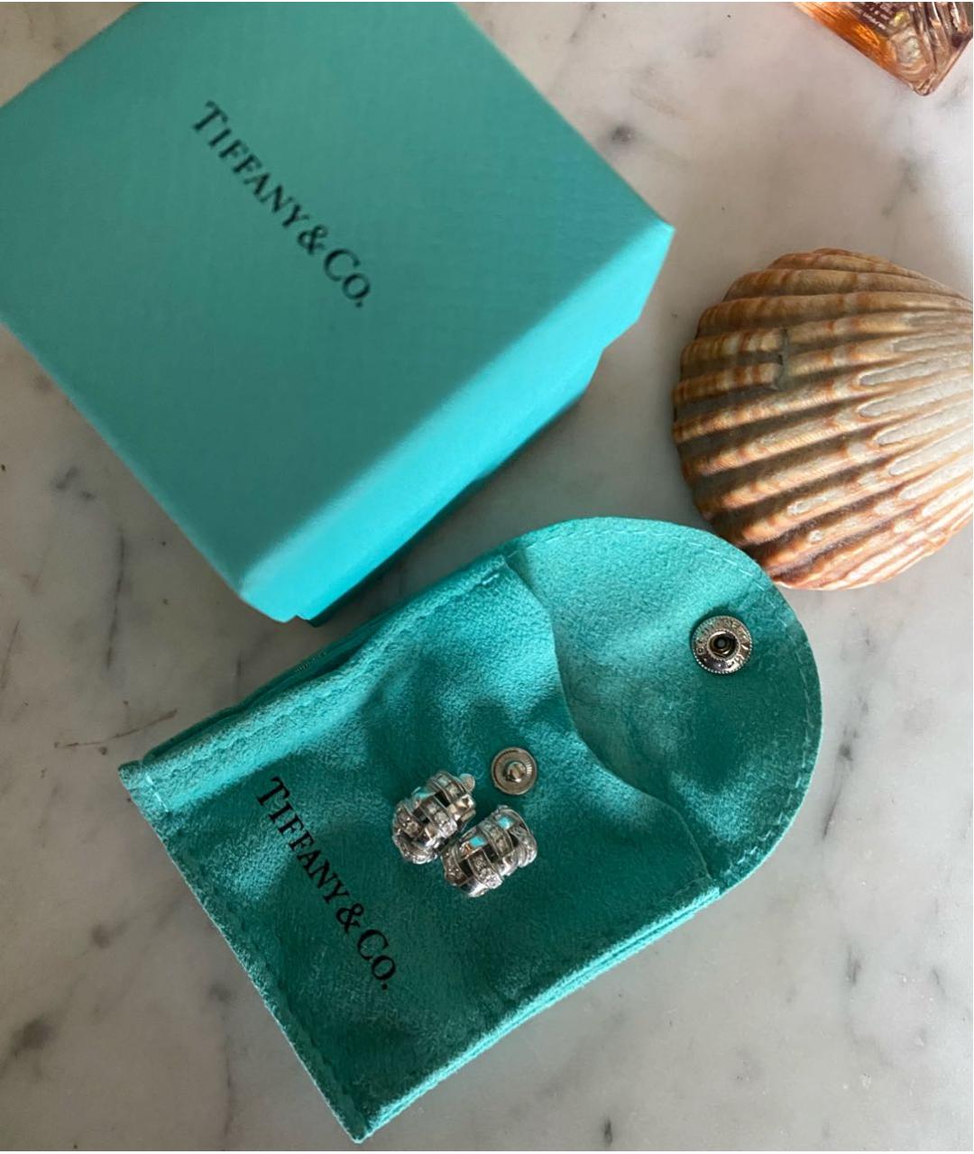 TIFFANY&CO Серебряные серьги из белого золота, фото 4