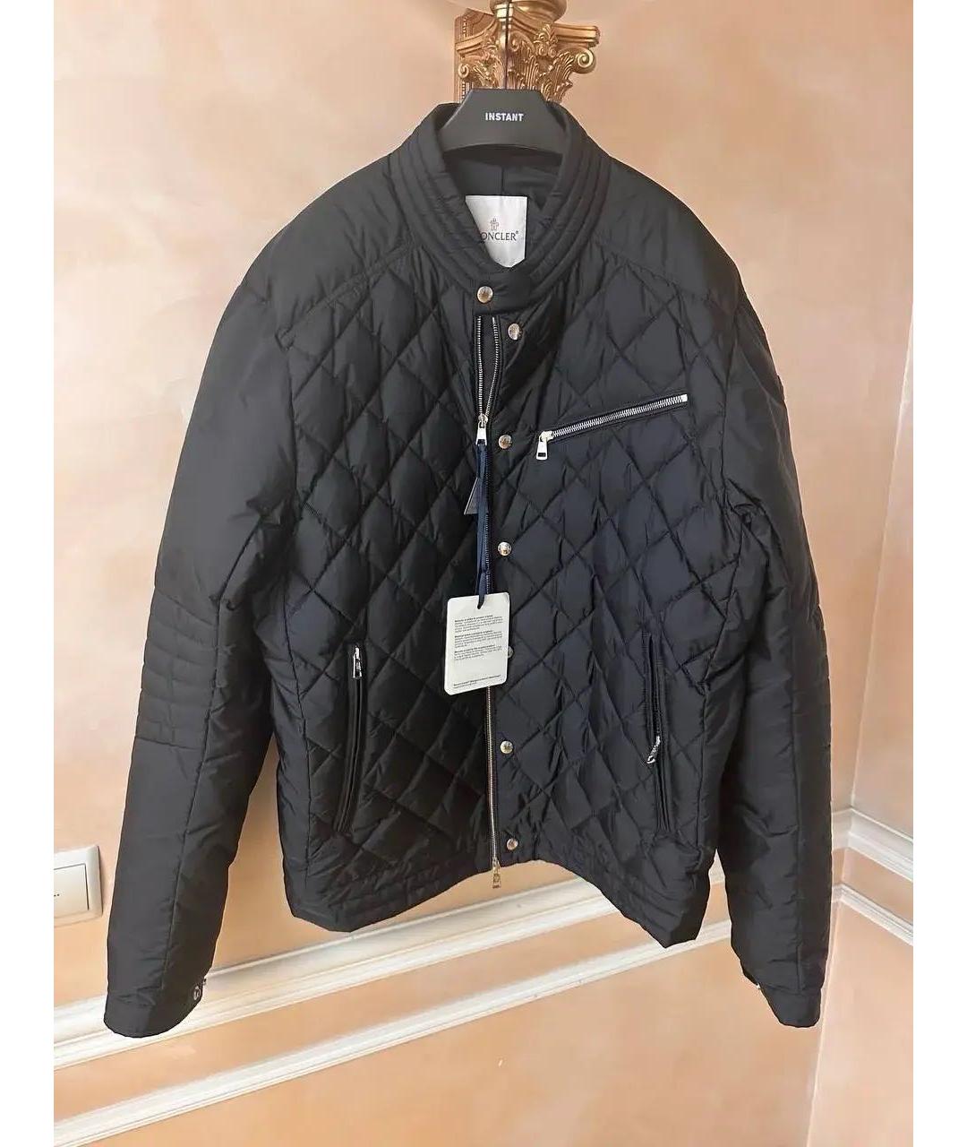 MONCLER Черный нейлоновый пуховик, фото 8