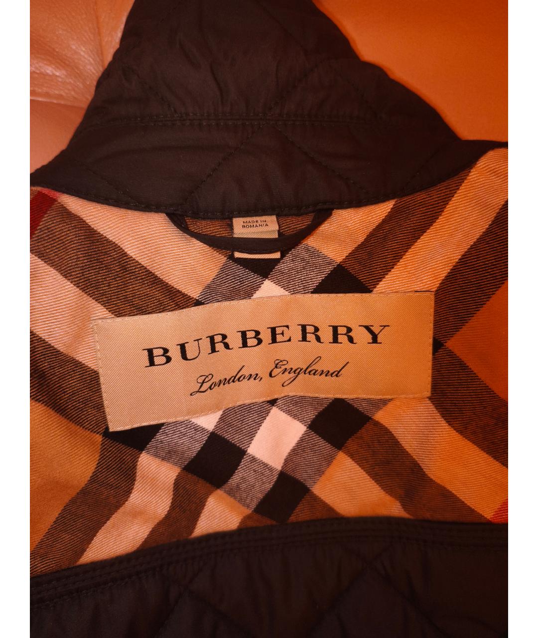 BURBERRY Темно-синяя полиэстеровая куртка, фото 3