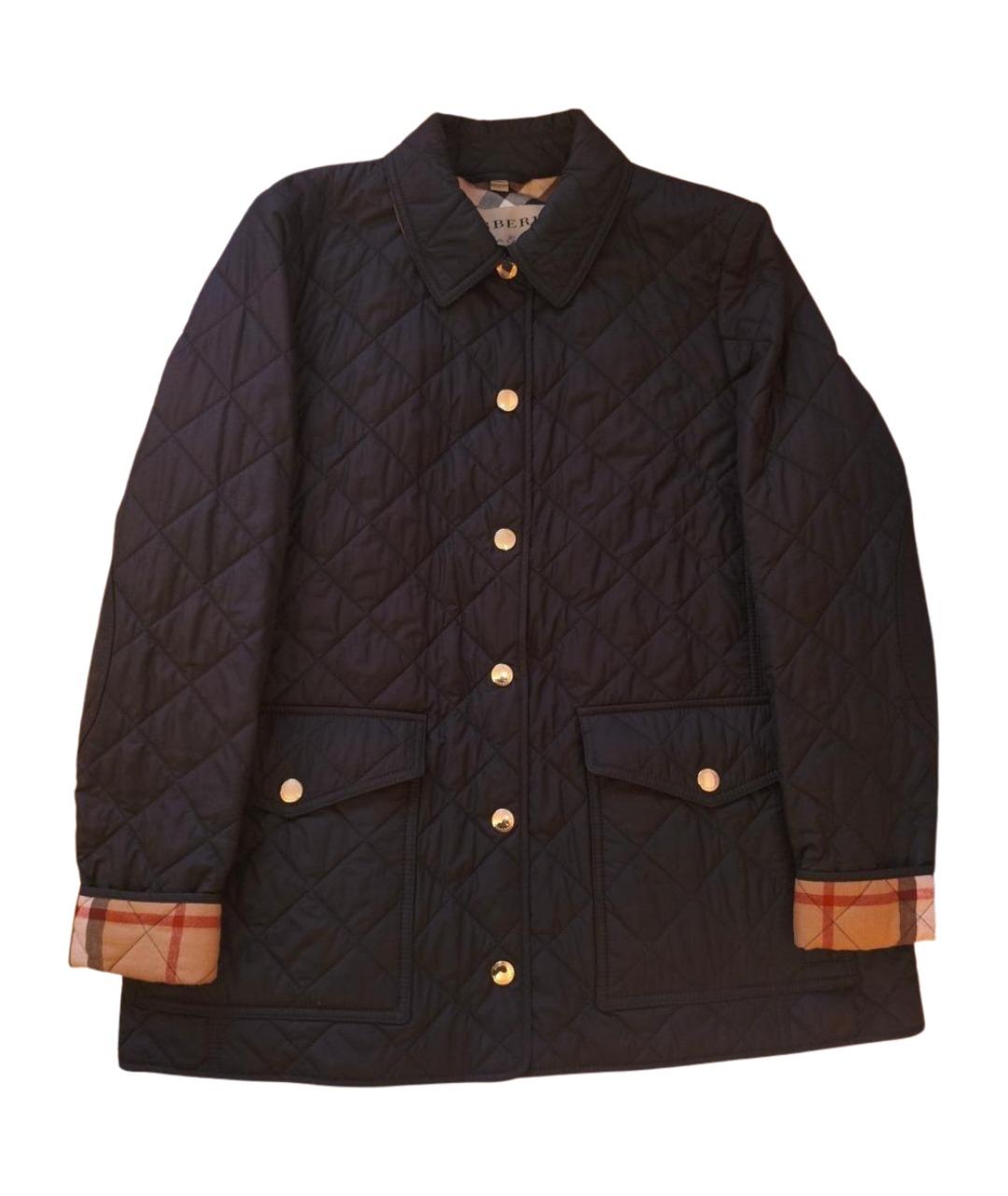 BURBERRY Темно-синяя полиэстеровая куртка, фото 1