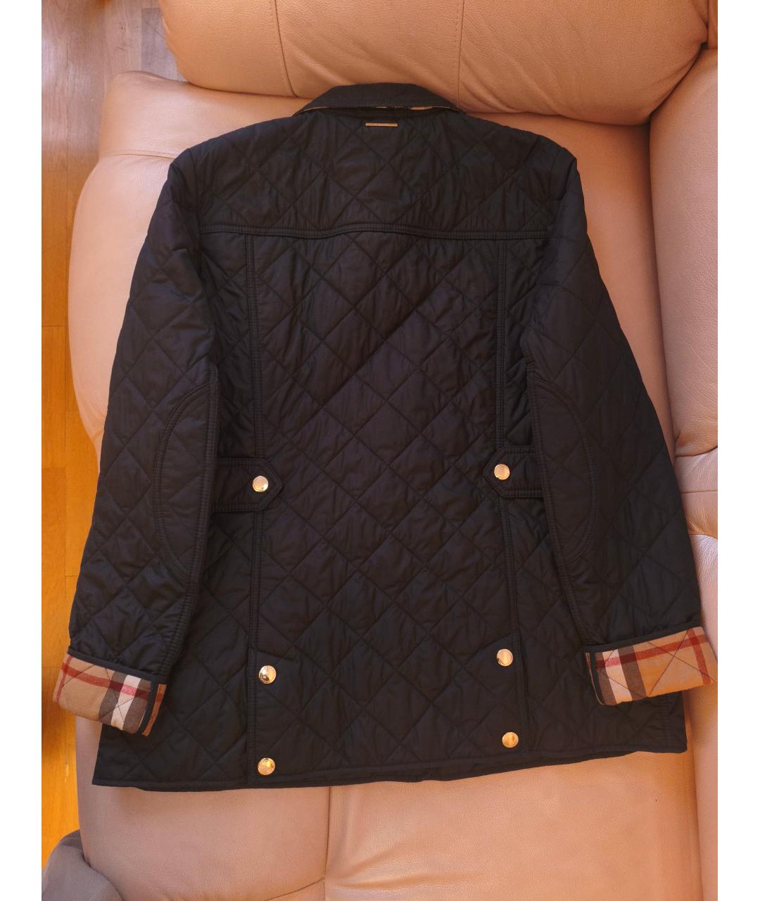 BURBERRY Темно-синяя полиэстеровая куртка, фото 2
