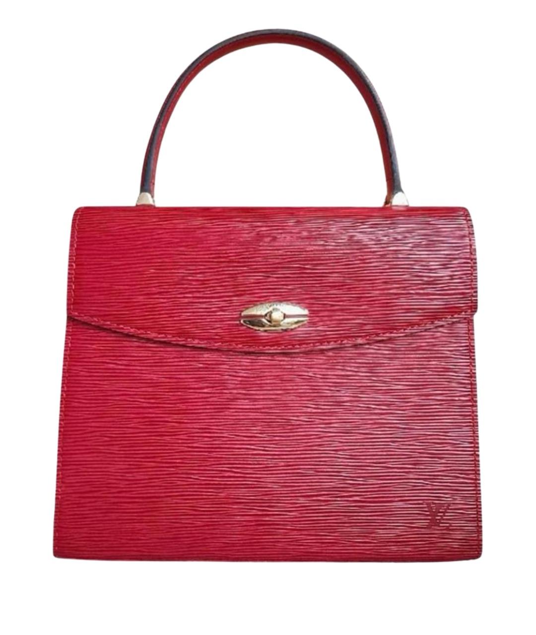 LOUIS VUITTON Красная кожаная сумка с короткими ручками, фото 1
