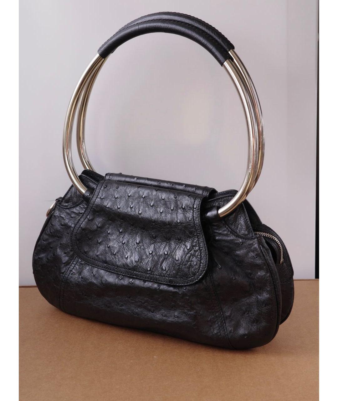 PRADA Черная сумка через плечо из экзотической кожи, фото 3