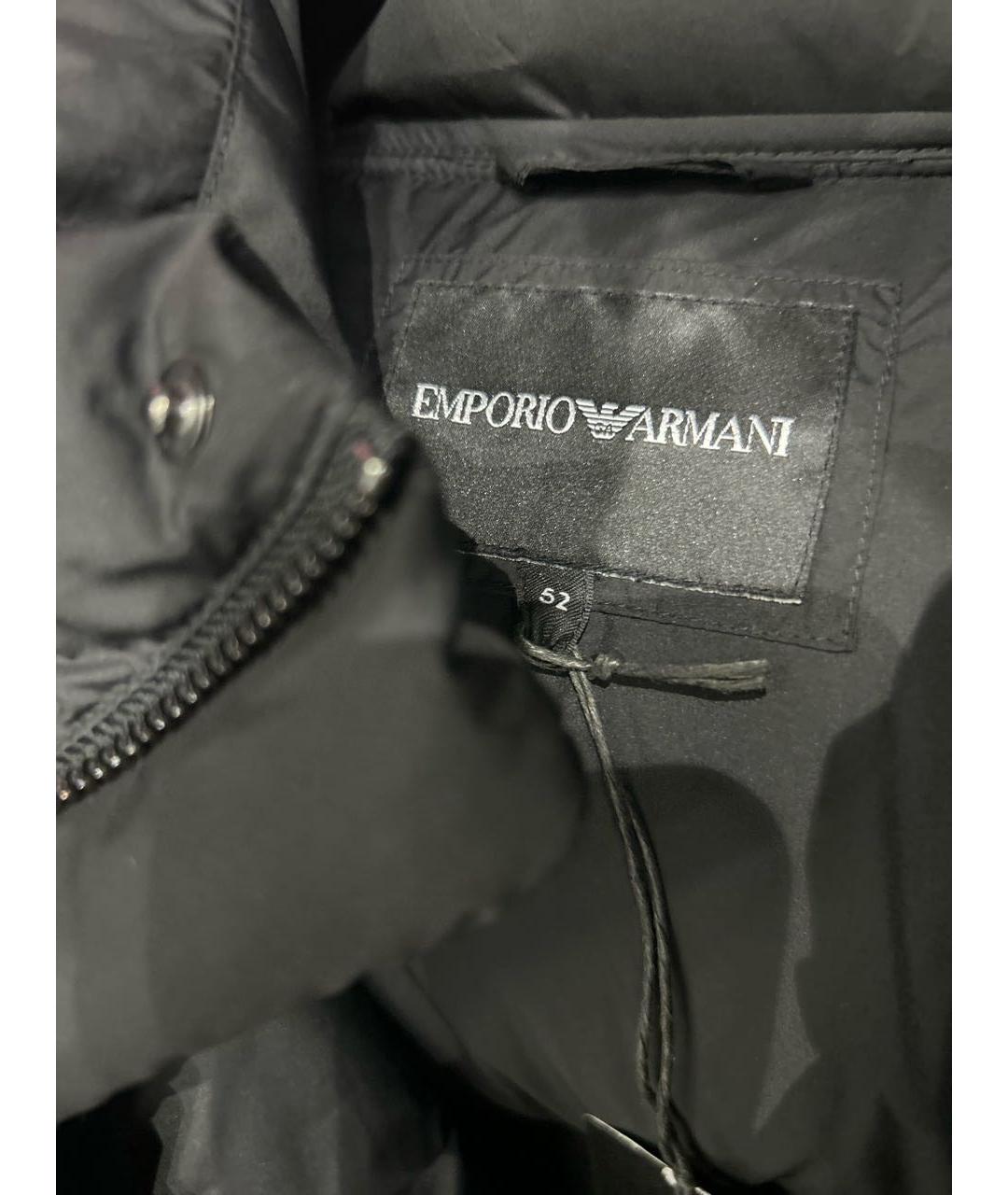 EMPORIO ARMANI Черный полиэстеровый пуховик, фото 7