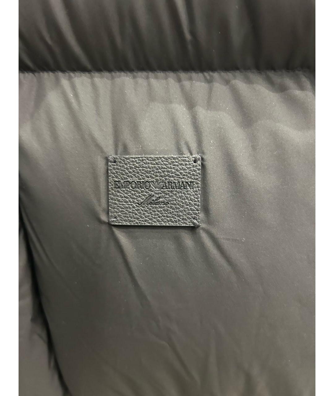 EMPORIO ARMANI Черный полиэстеровый пуховик, фото 4