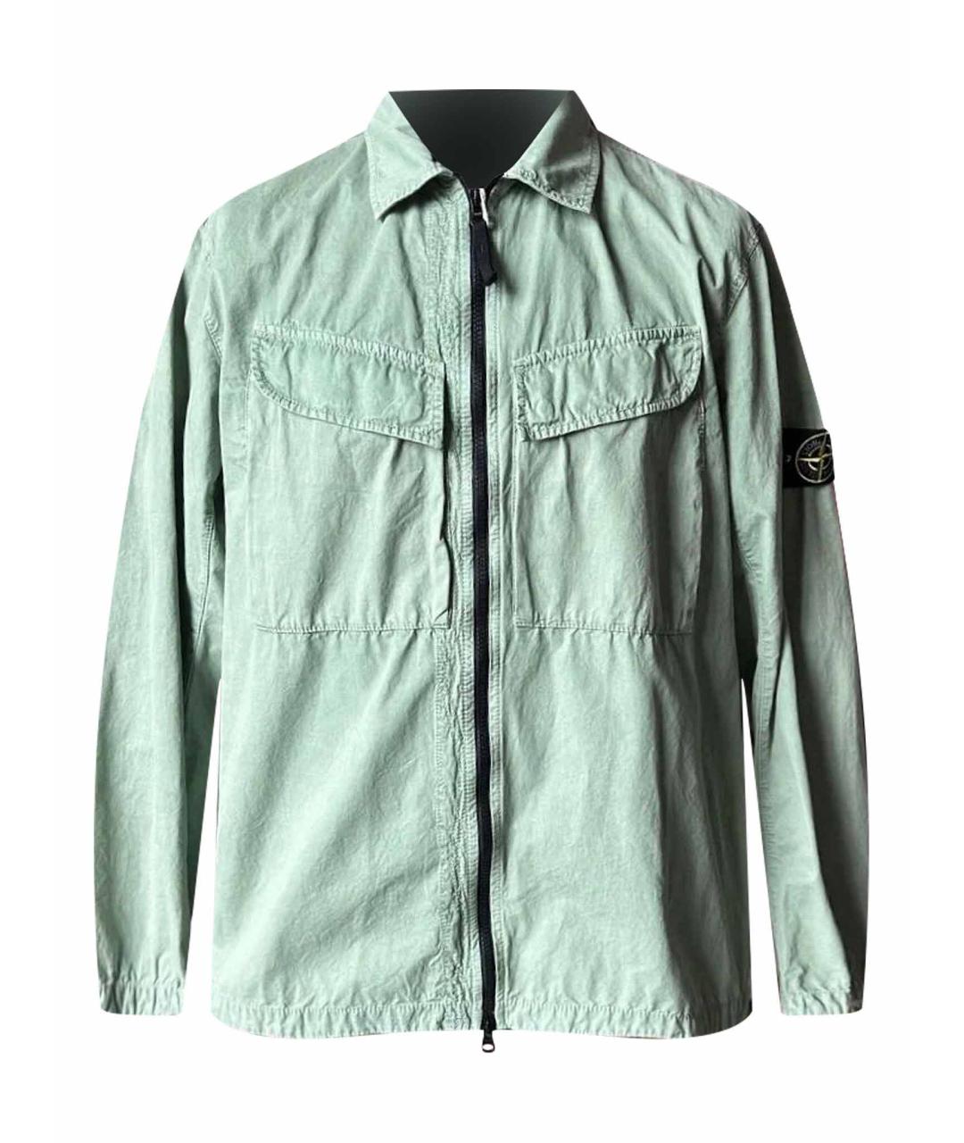 STONE ISLAND Зеленая хлопковая куртка, фото 1