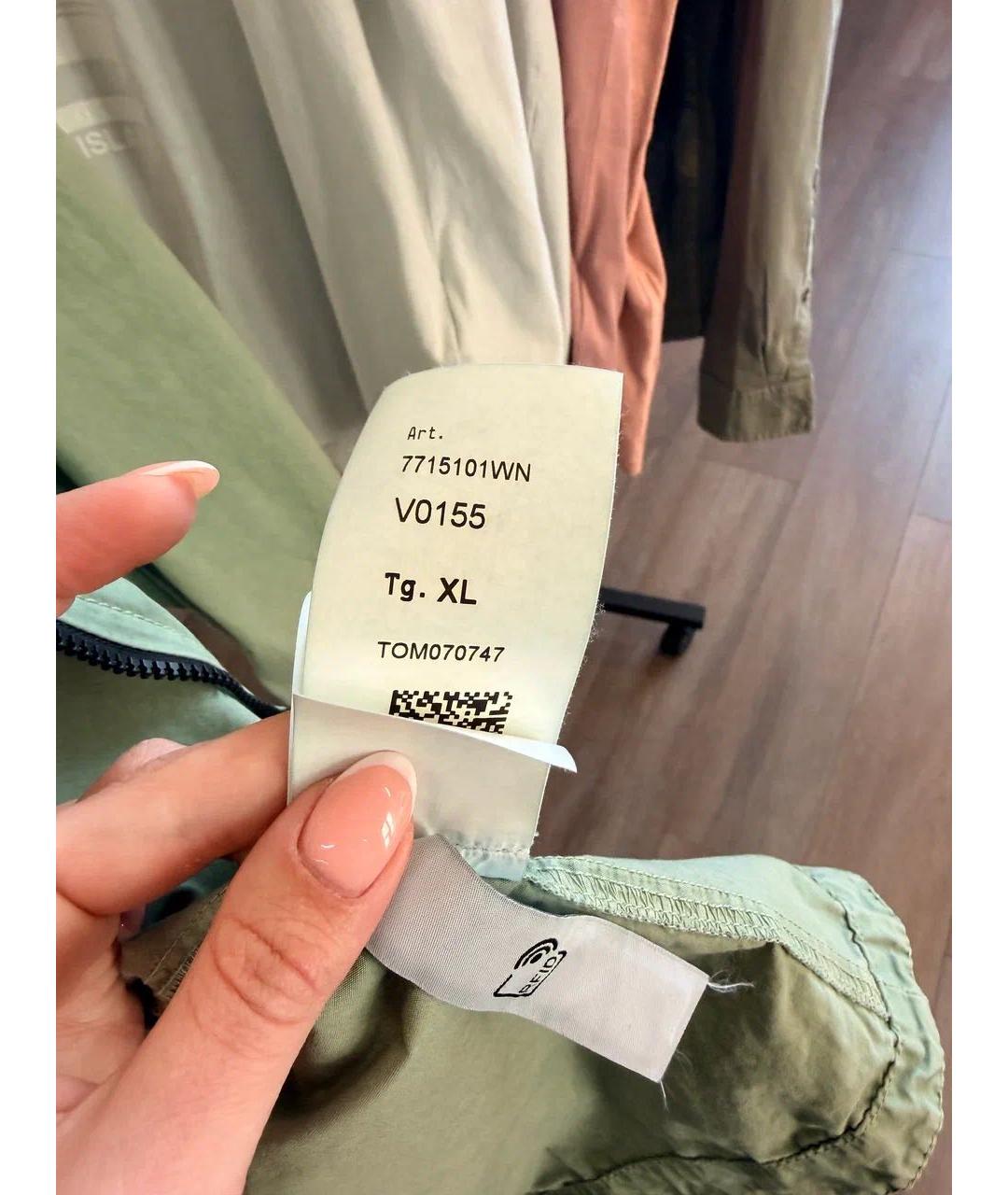 STONE ISLAND Зеленая хлопковая куртка, фото 8