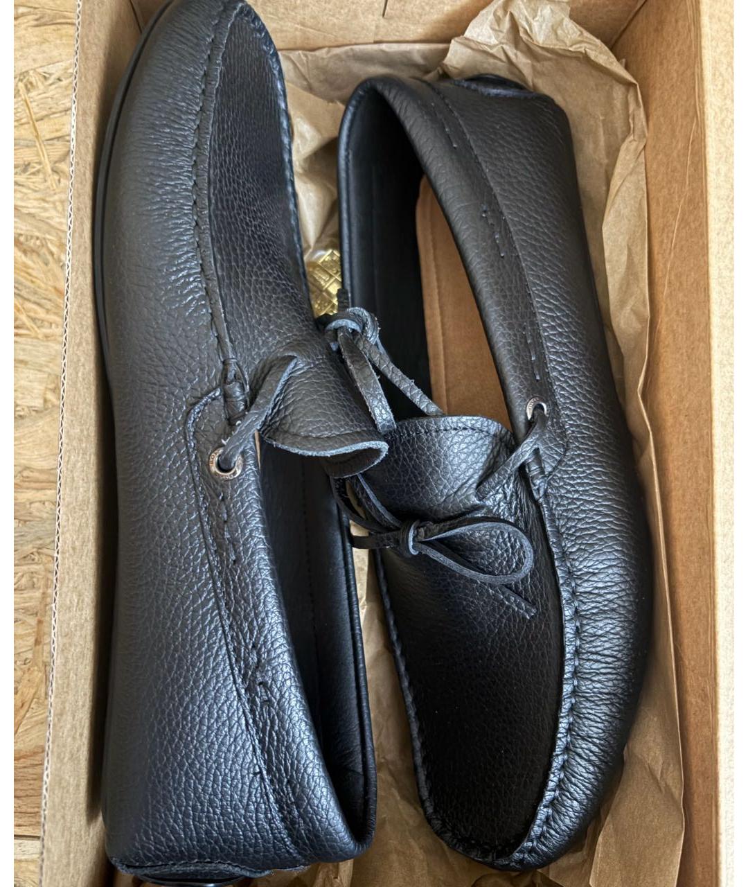 HUGO BOSS Черные кожаные мокасины, фото 5