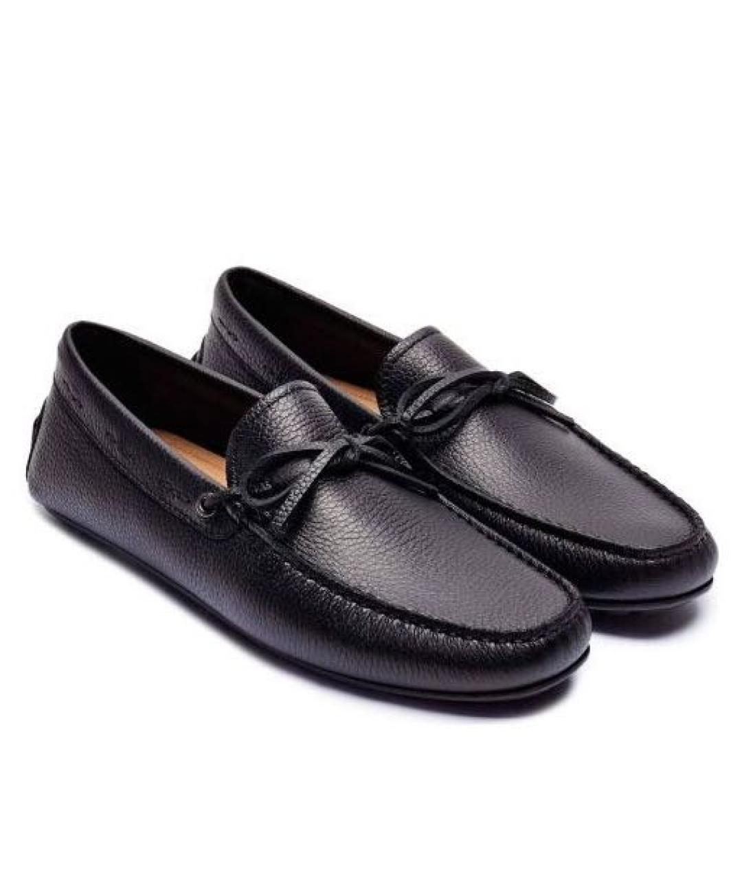 HUGO BOSS Черные кожаные мокасины, фото 2