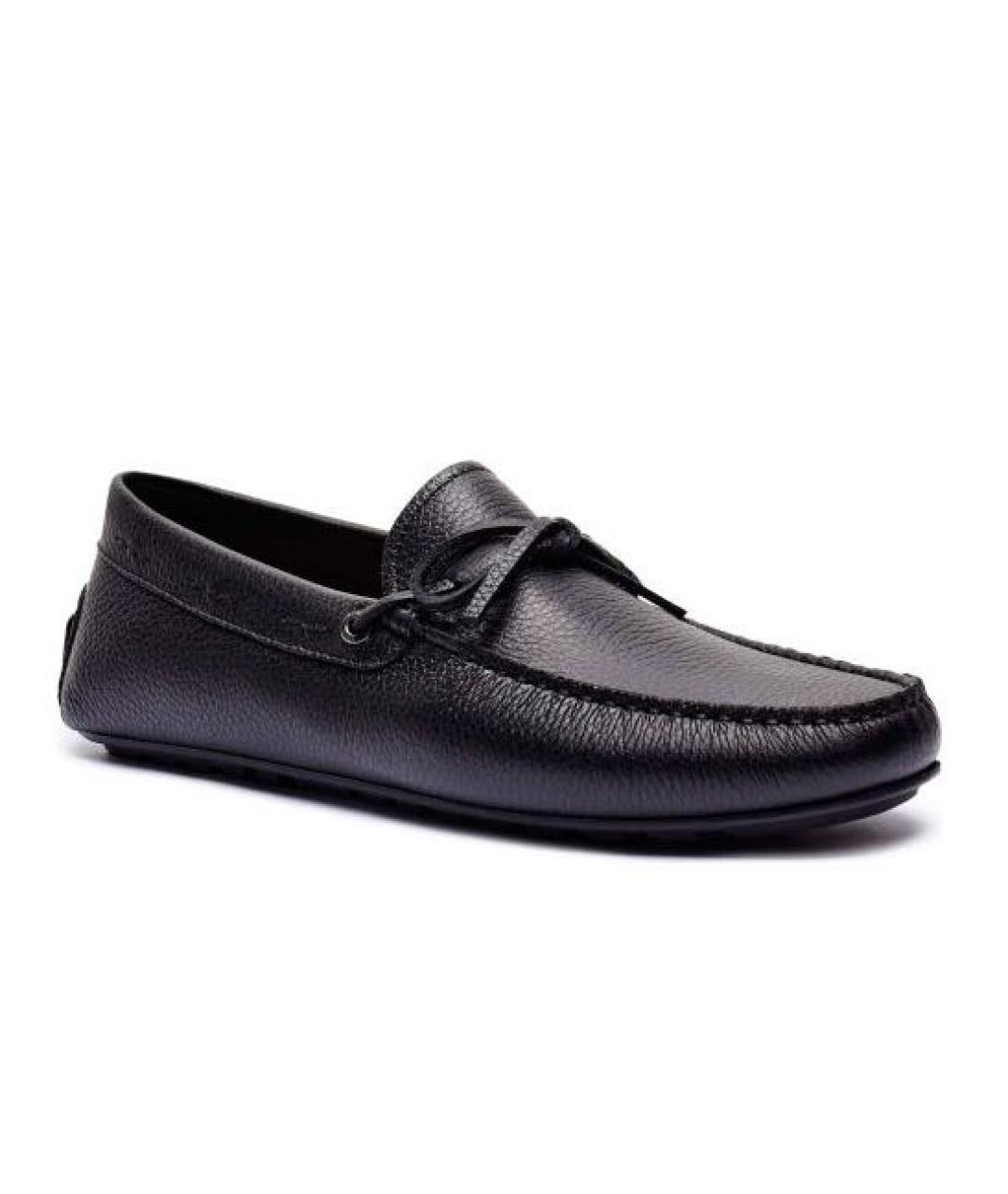HUGO BOSS Черные кожаные мокасины, фото 9