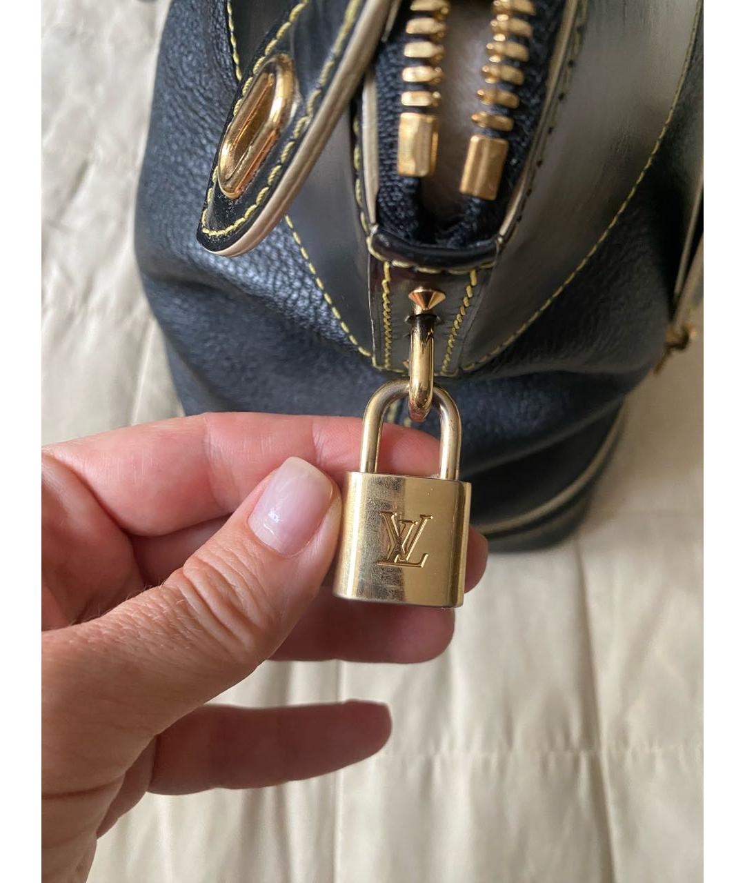 LOUIS VUITTON Черная сумка с короткими ручками, фото 5