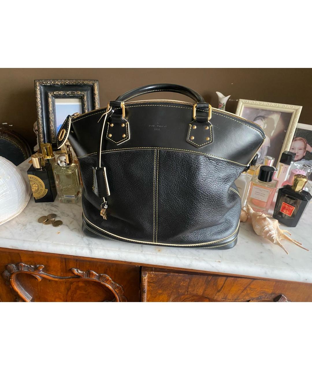 LOUIS VUITTON Черная сумка с короткими ручками, фото 8
