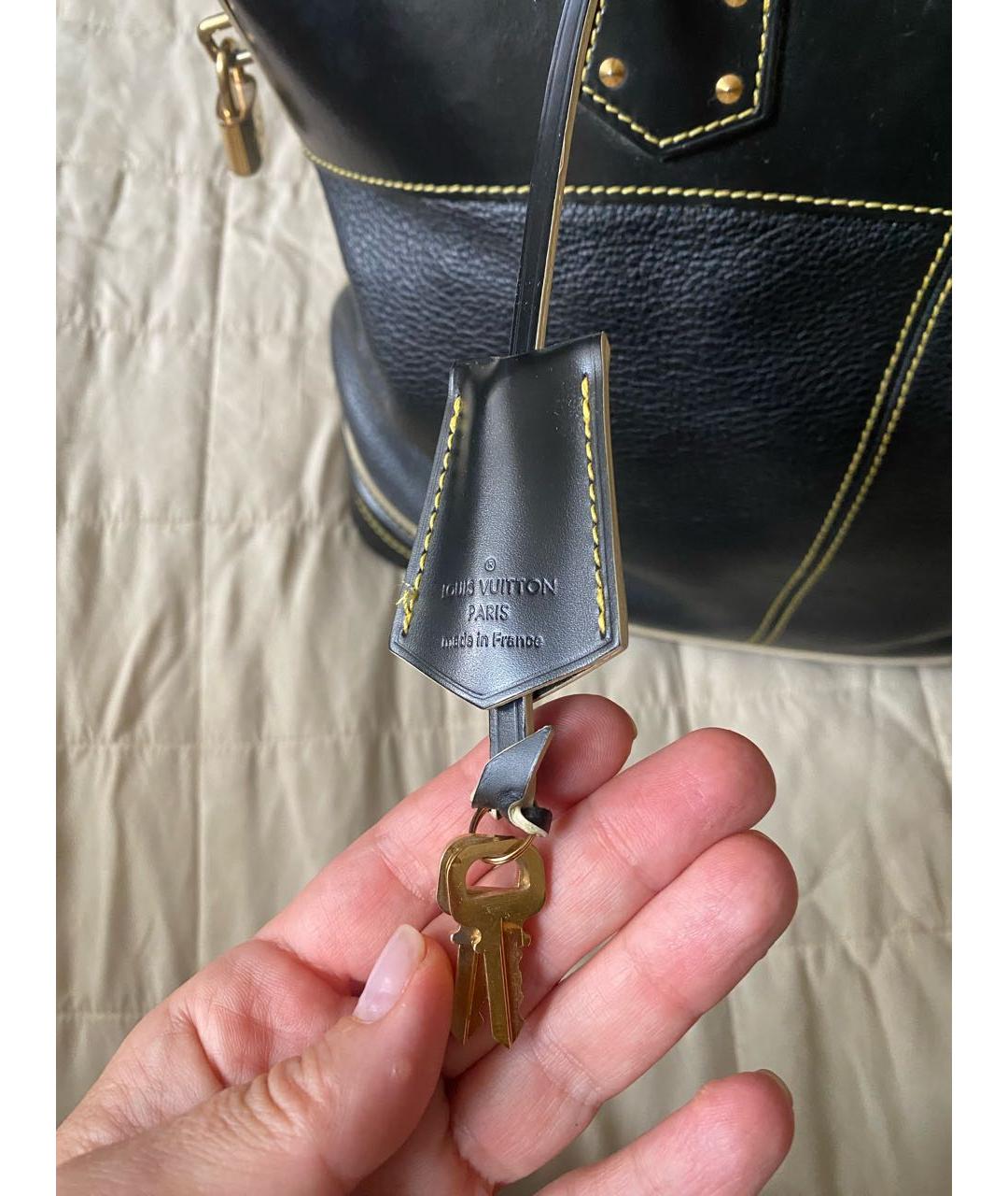 LOUIS VUITTON Черная сумка с короткими ручками, фото 4