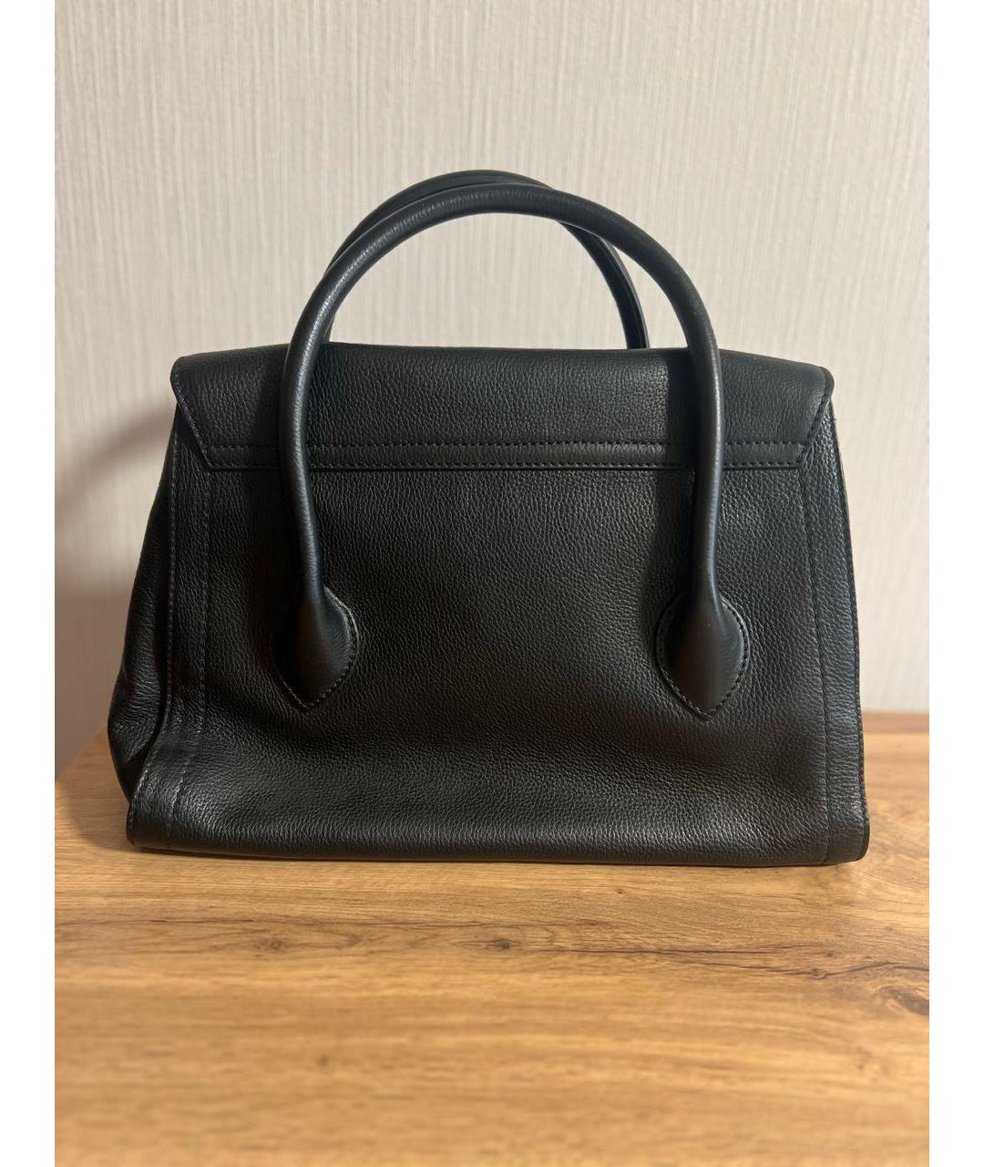 TRUSSARDI Черная кожаная сумка через плечо, фото 2