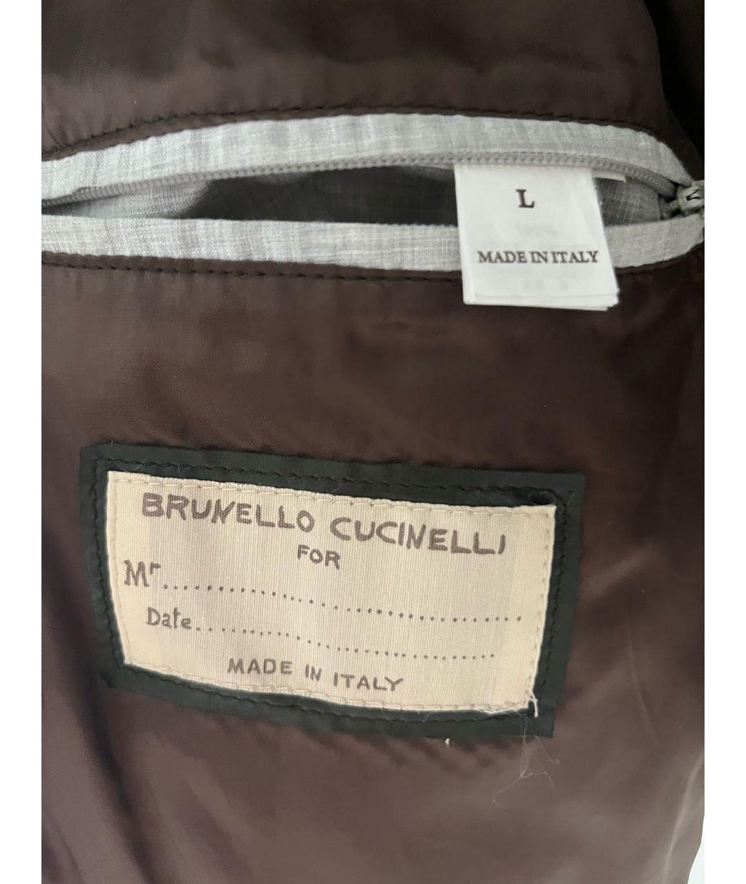 BRUNELLO CUCINELLI Зеленая кожаная куртка, фото 7