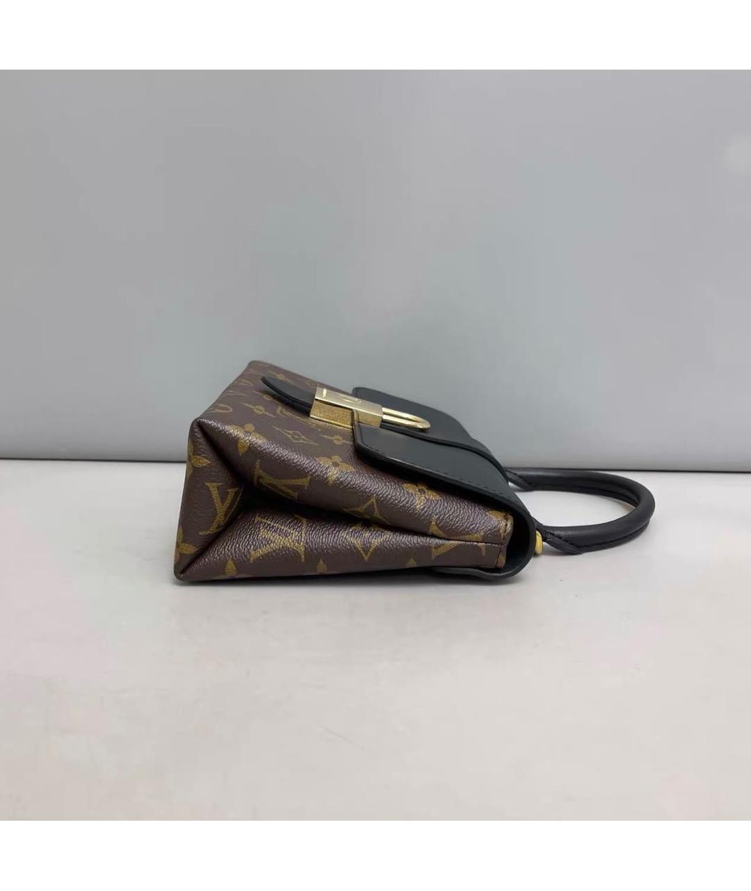 LOUIS VUITTON Черная кожаная сумка через плечо, фото 3