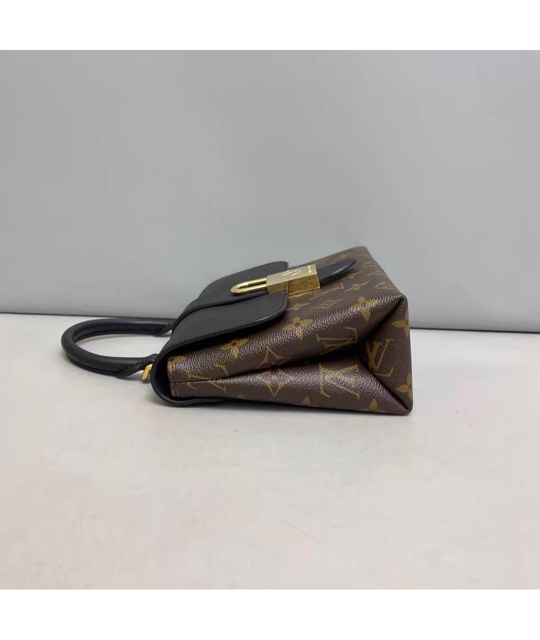 LOUIS VUITTON Черная кожаная сумка через плечо, фото 4