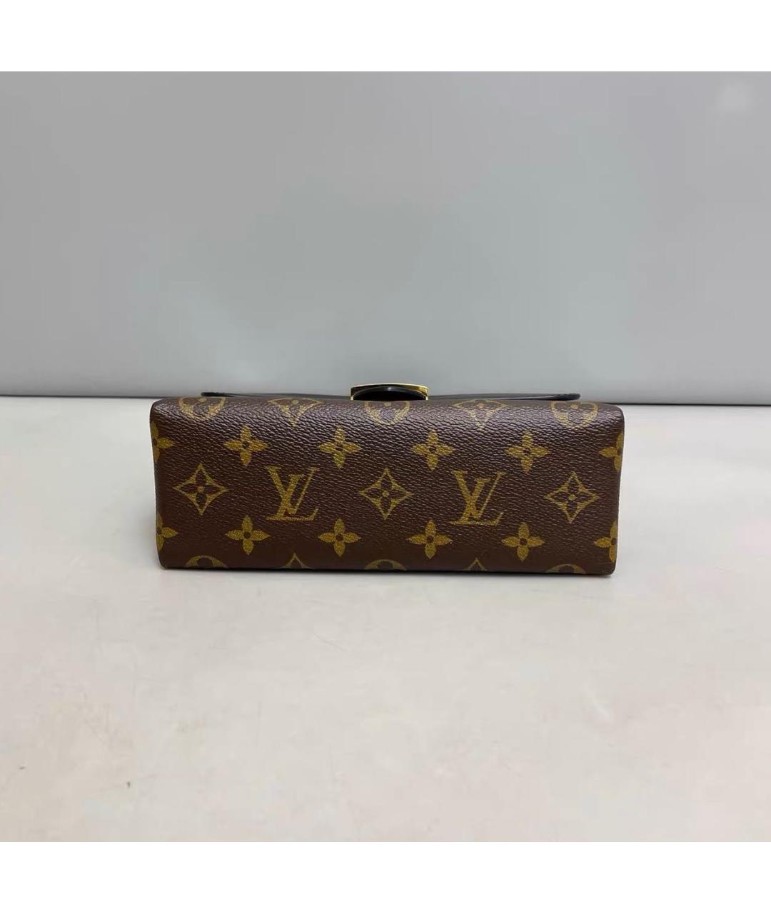 LOUIS VUITTON Черная кожаная сумка через плечо, фото 5