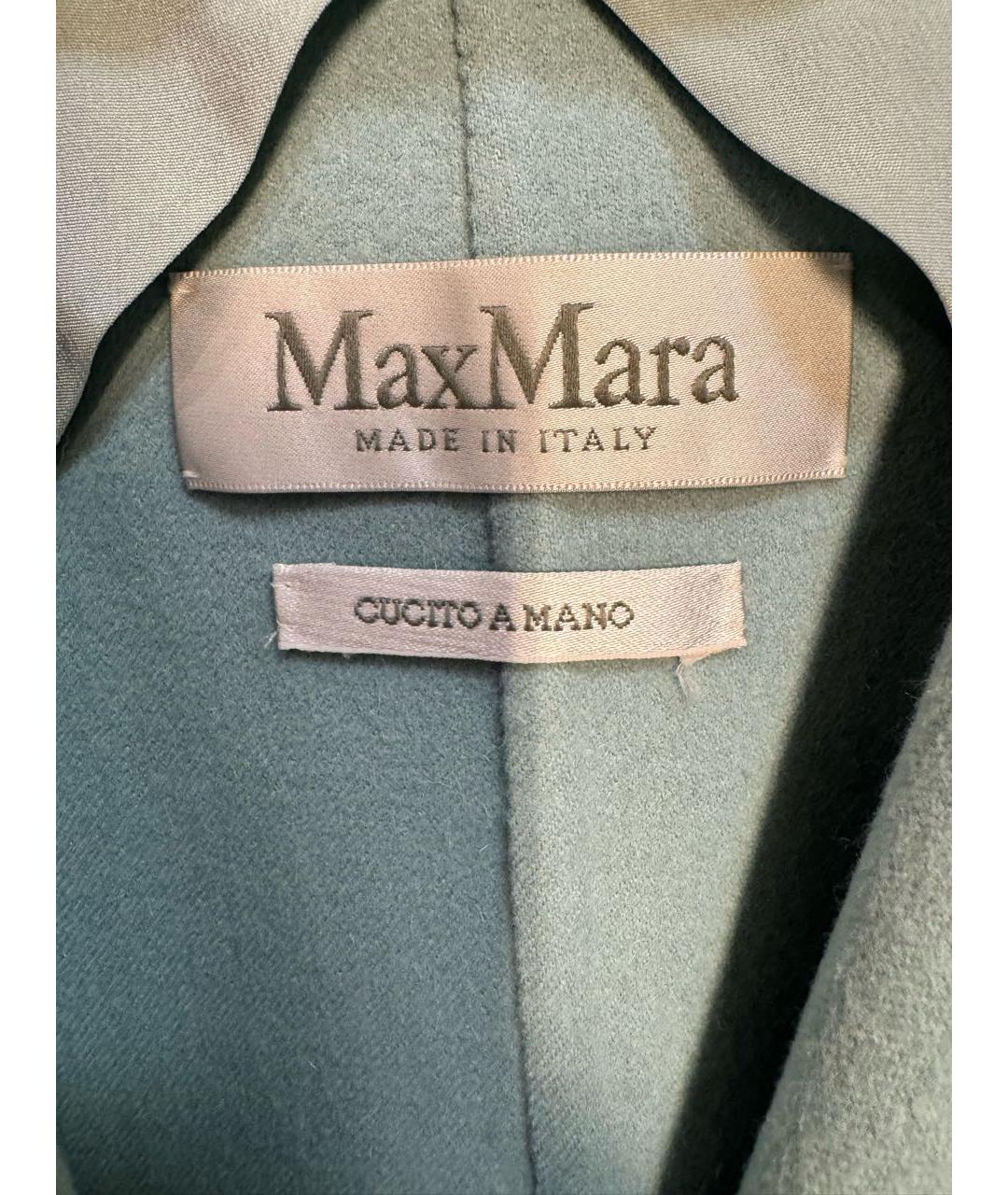 MAX MARA Бирюзовый шерстяной жакет/пиджак, фото 3