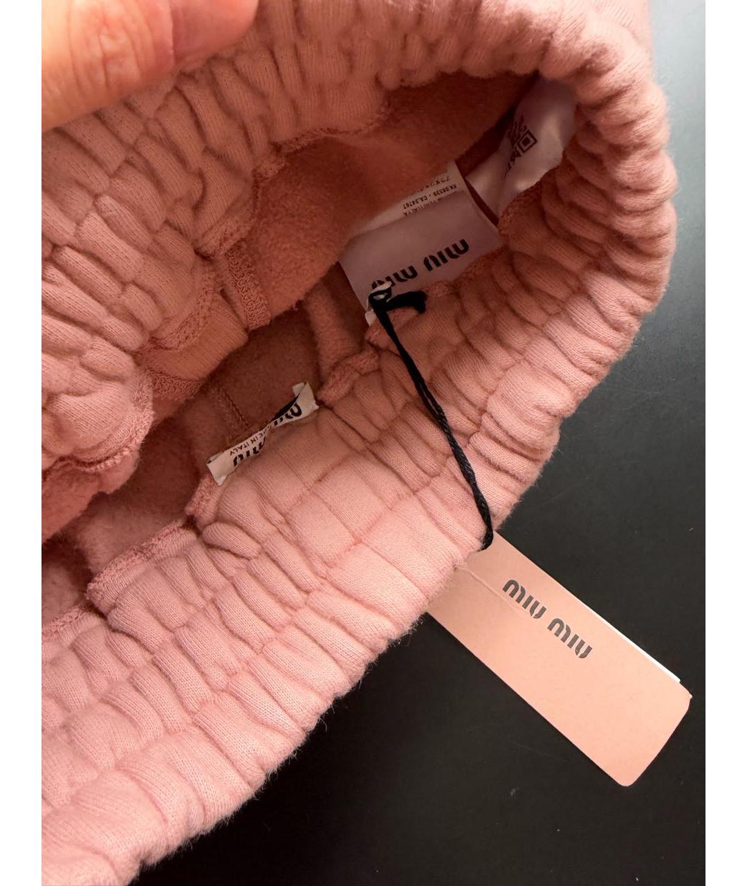 MIU MIU Розовая юбка мини, фото 4
