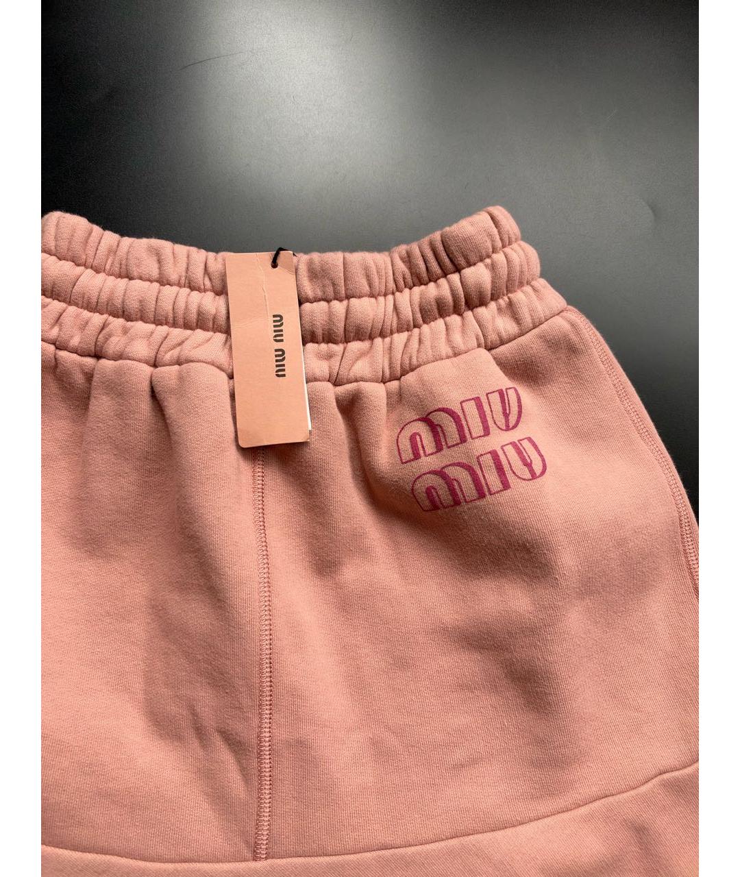 MIU MIU Розовая юбка мини, фото 6