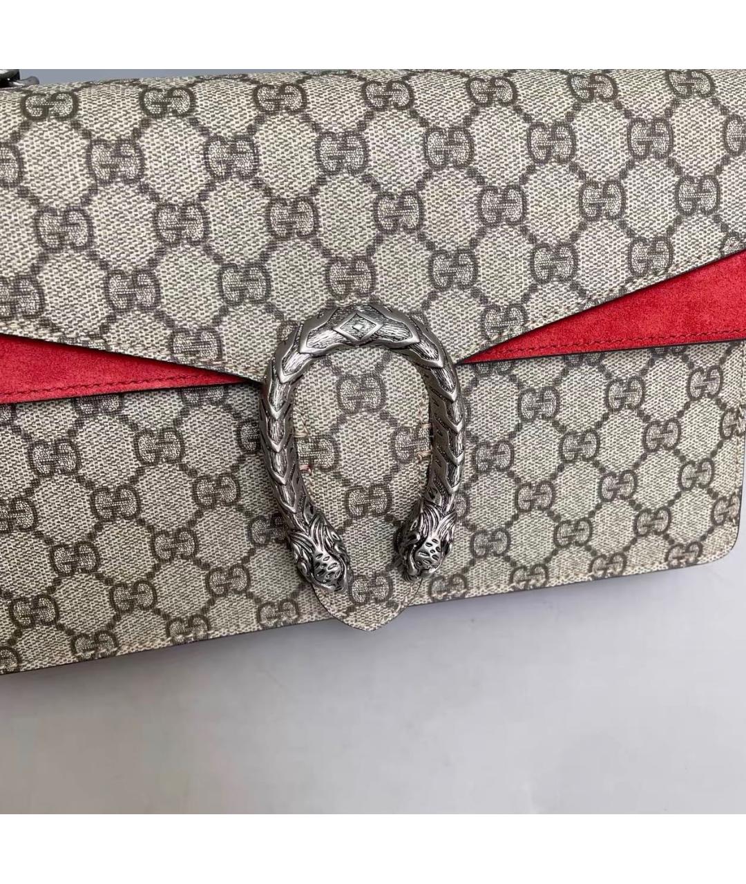 GUCCI Красная замшевая сумка через плечо, фото 7