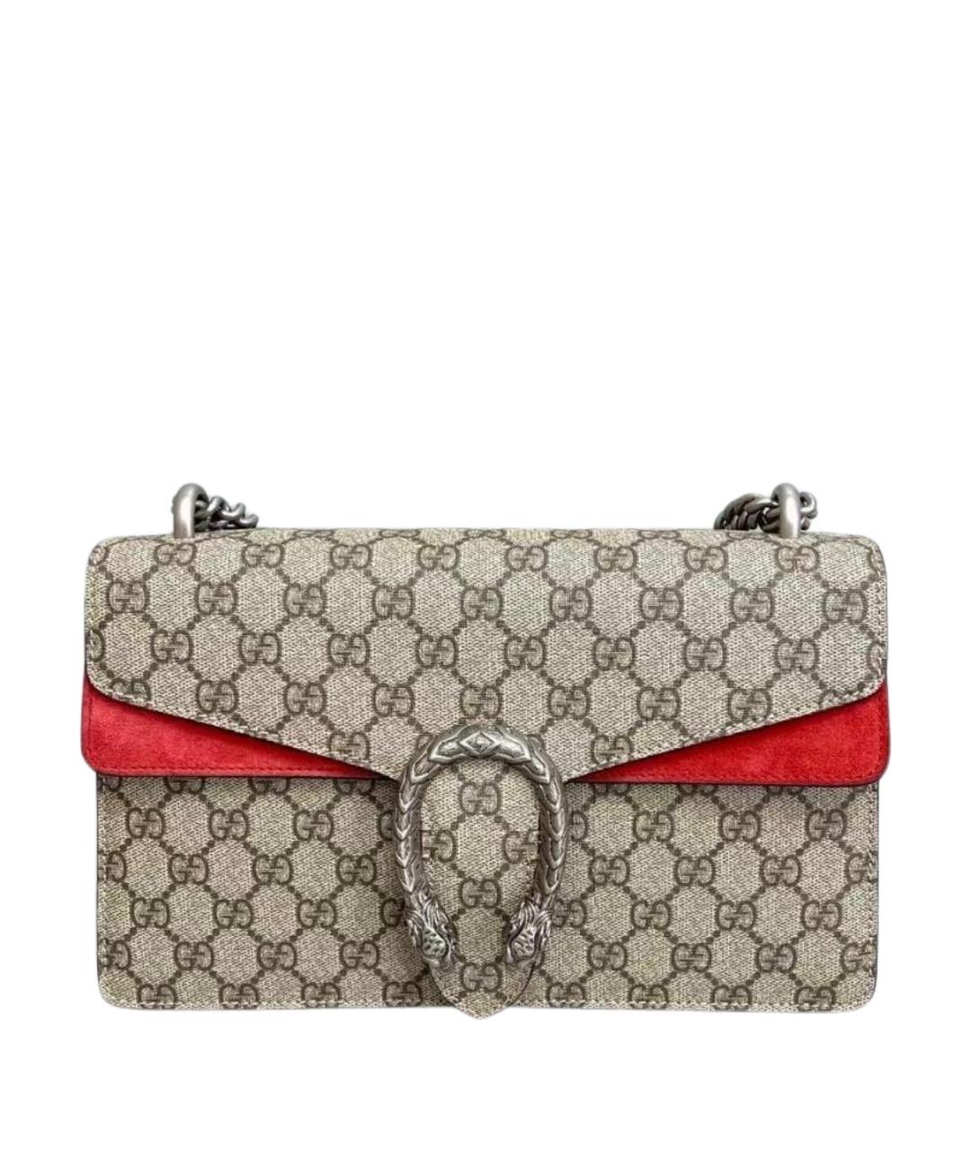 GUCCI Красная замшевая сумка через плечо, фото 1