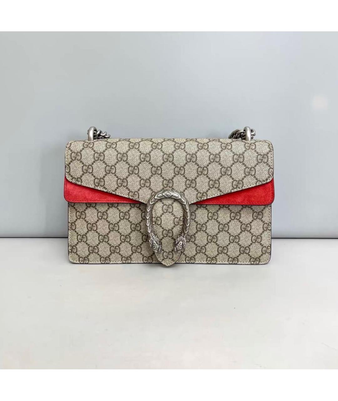 GUCCI Красная замшевая сумка через плечо, фото 8