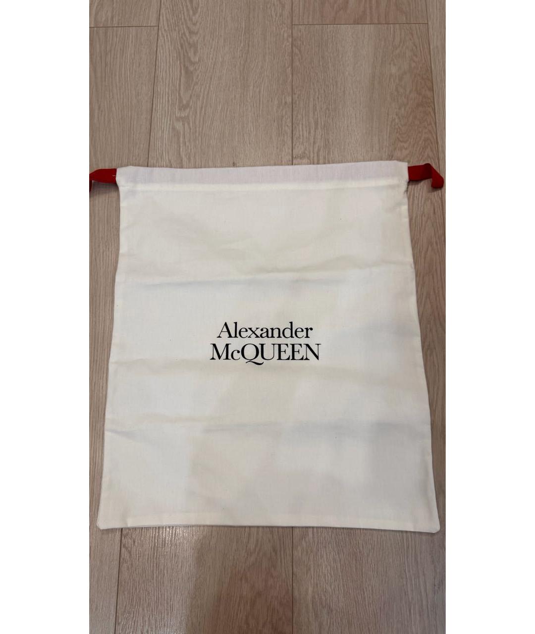 ALEXANDER MCQUEEN Черные кожаные низкие кроссовки / кеды, фото 8