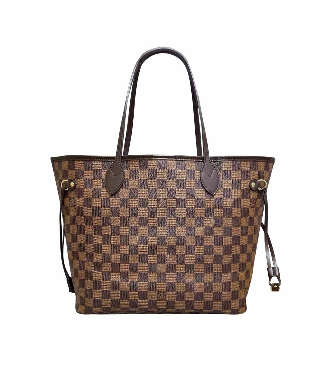 LOUIS VUITTON Коричневая кожаная сумка тоут, фото 1
