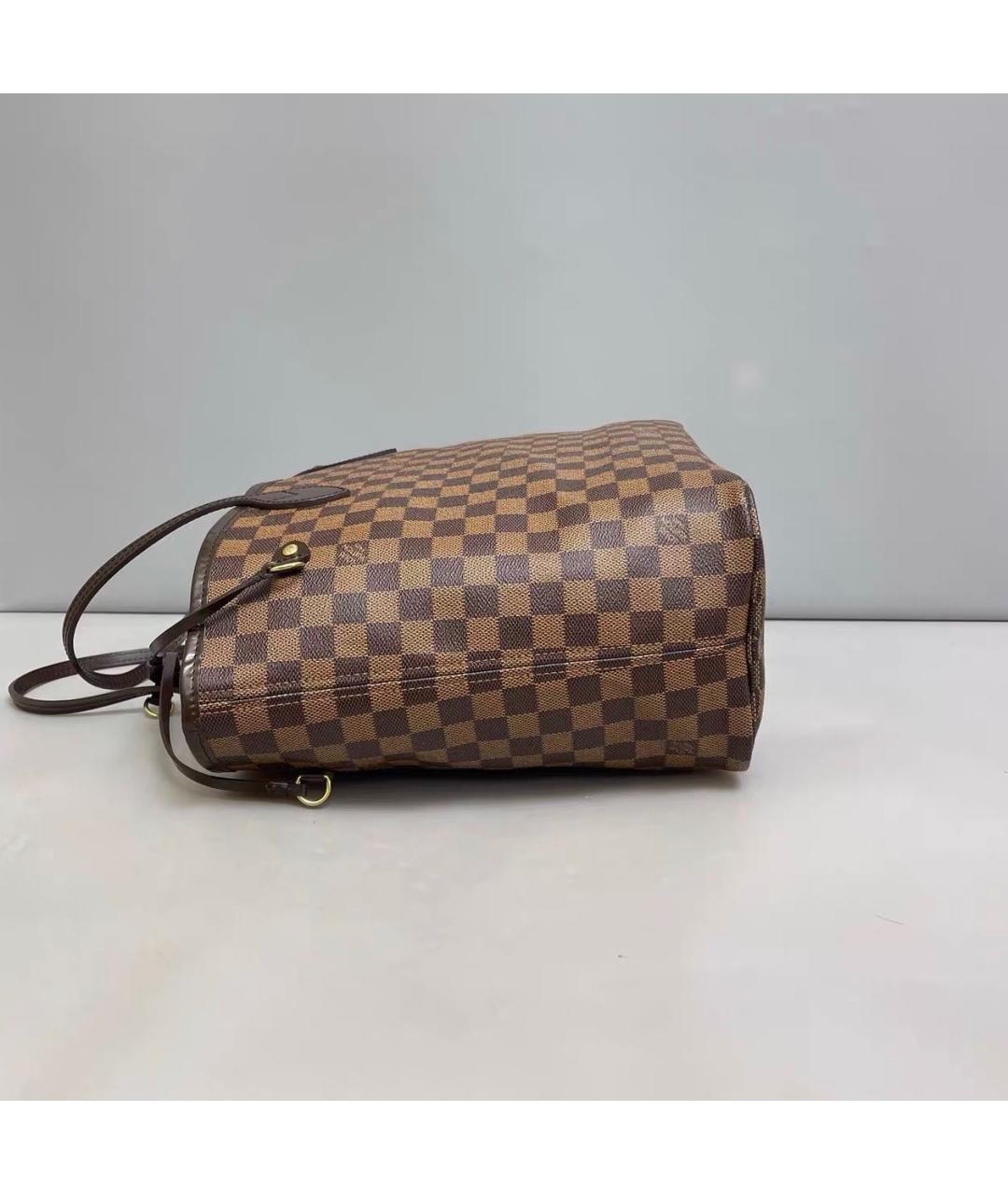 LOUIS VUITTON Коричневая кожаная сумка тоут, фото 4