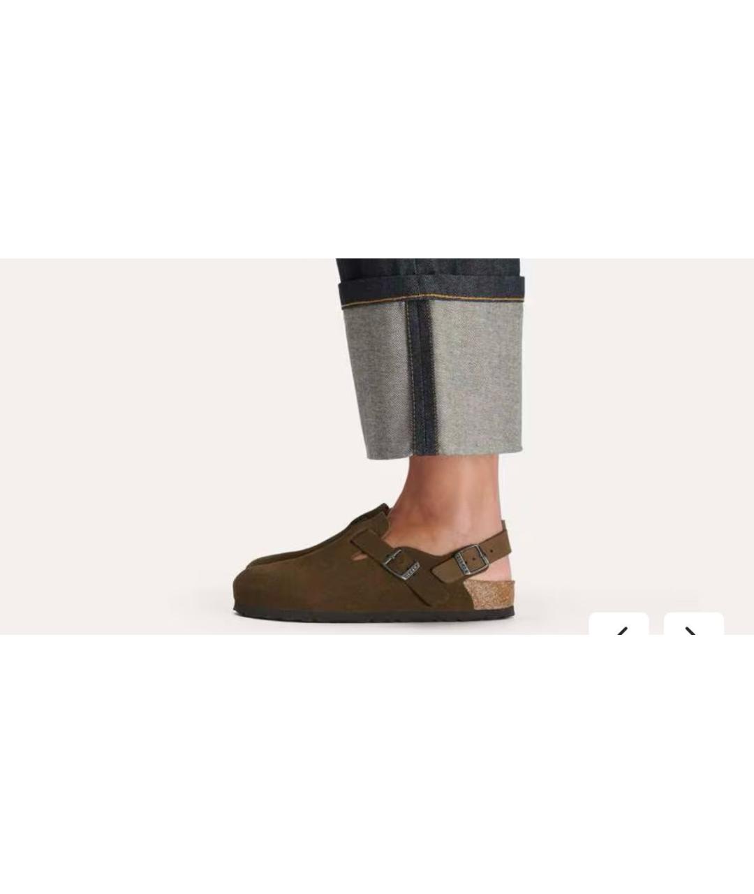 BIRKENSTOCK Коричневые замшевые сабо, фото 7