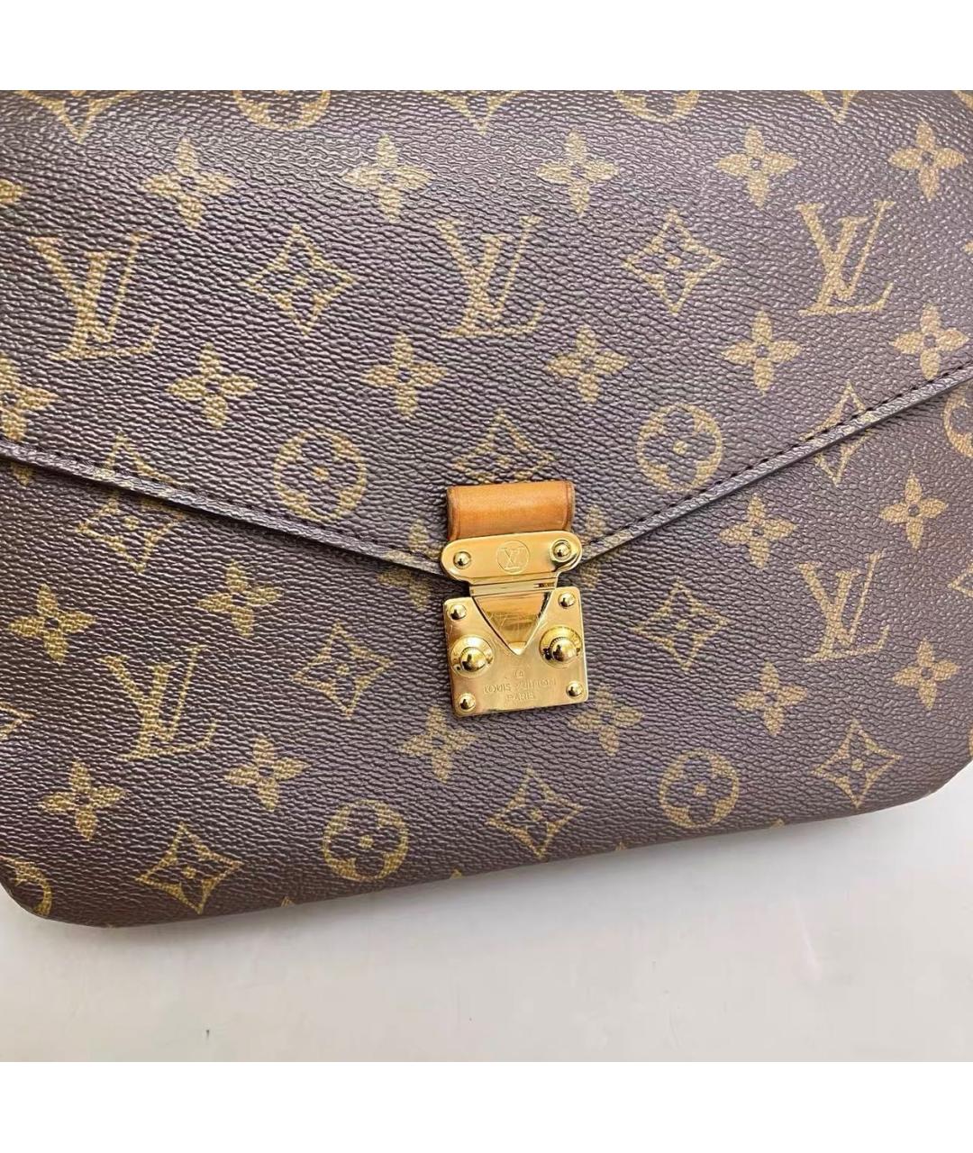 LOUIS VUITTON Коричневая сумка через плечо из канвы, фото 6
