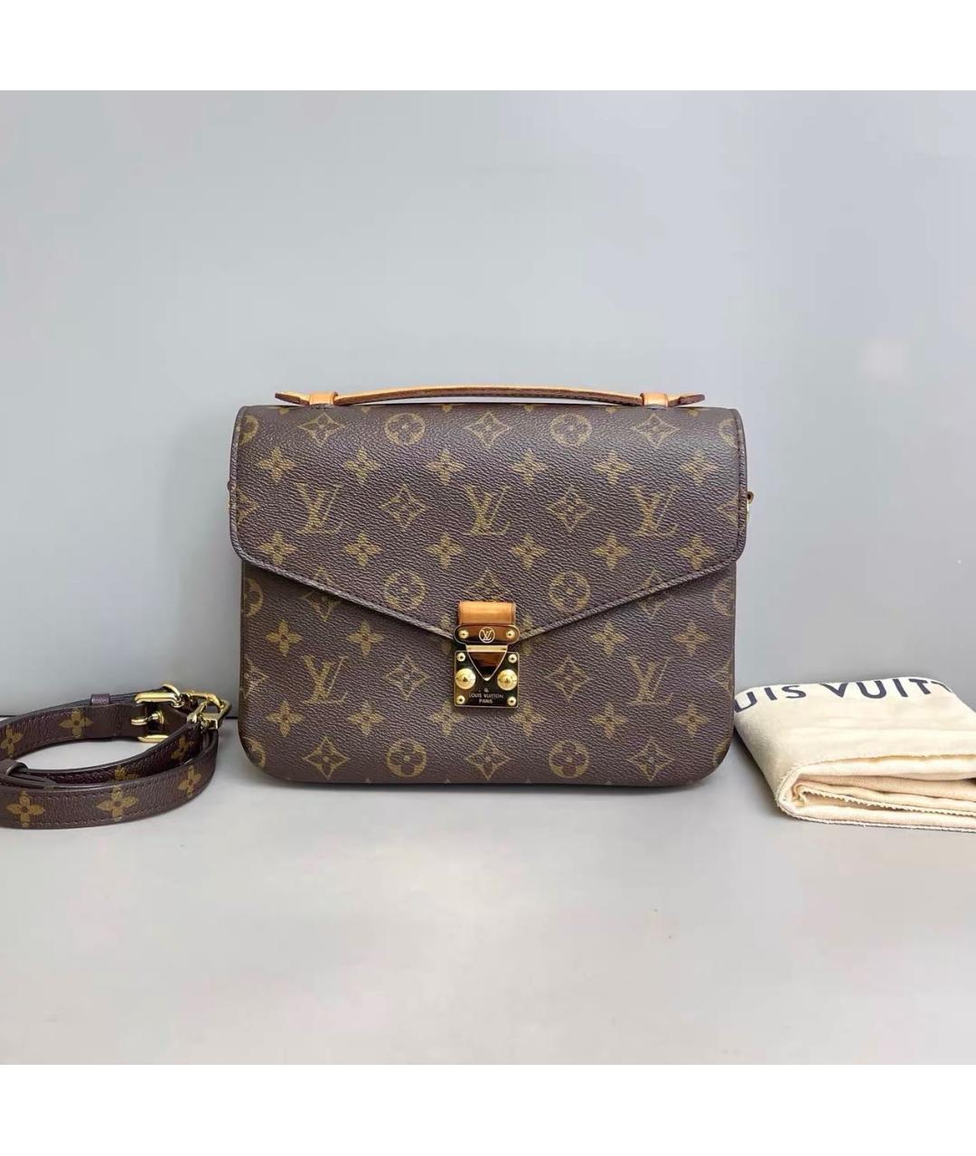 LOUIS VUITTON Коричневая сумка через плечо из канвы, фото 9