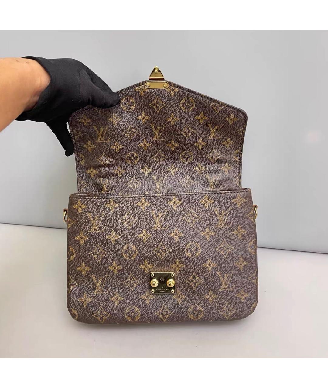 LOUIS VUITTON Коричневая сумка через плечо из канвы, фото 7