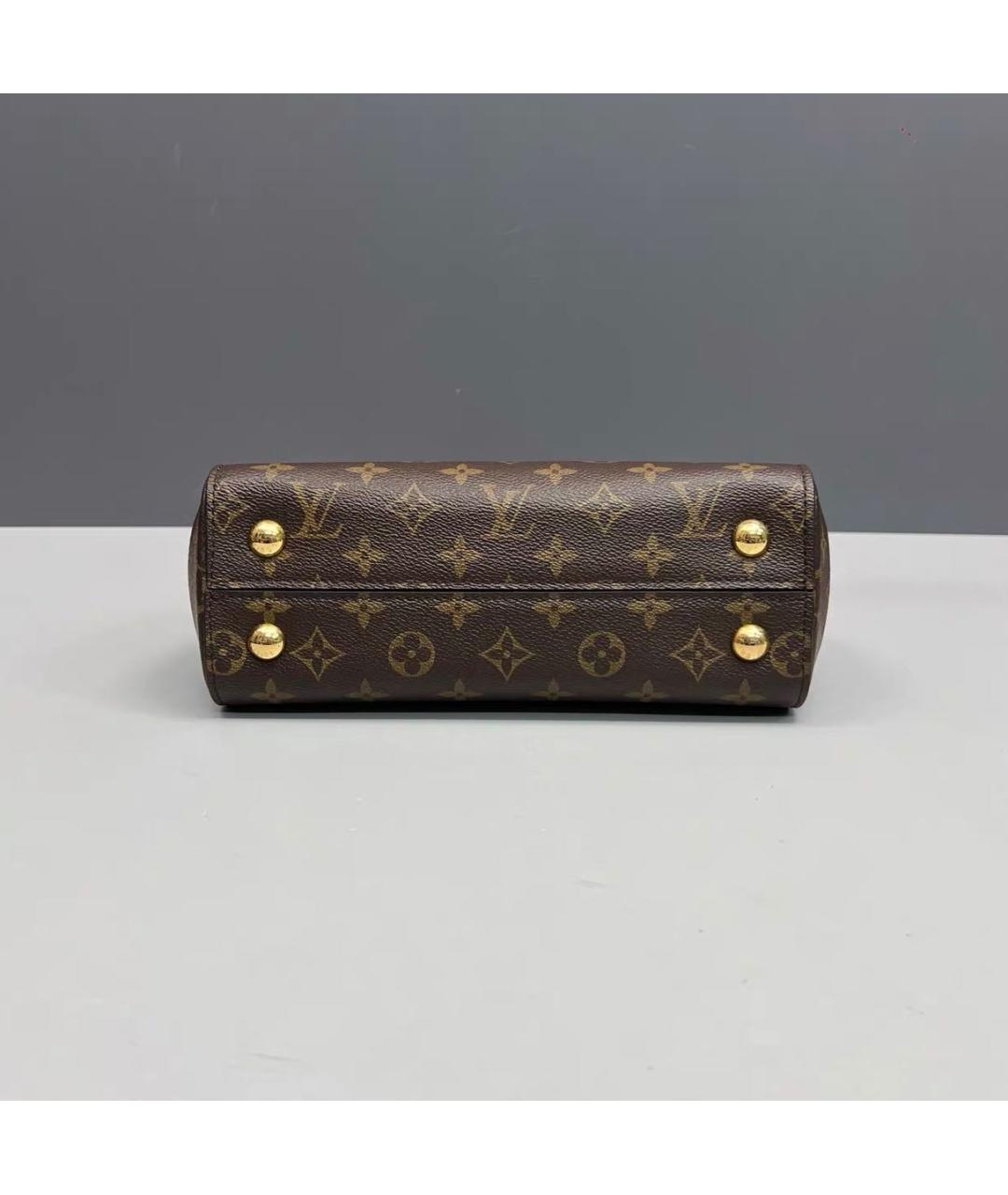 LOUIS VUITTON Коричневая сумка с короткими ручками из канвы, фото 5