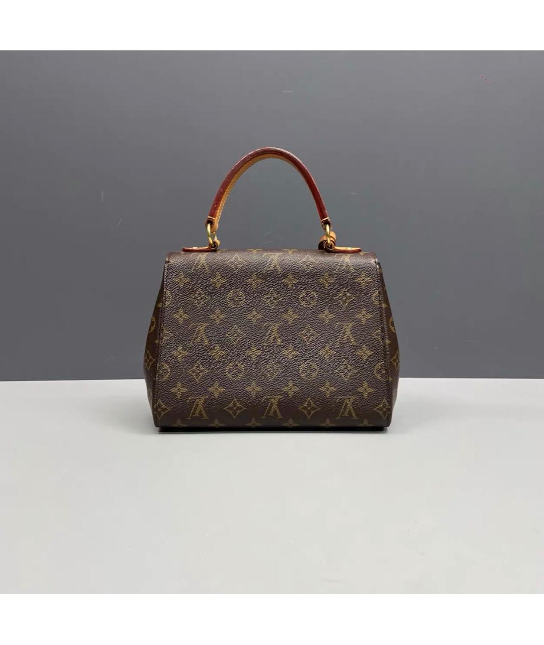 LOUIS VUITTON Коричневая сумка с короткими ручками из канвы, фото 2